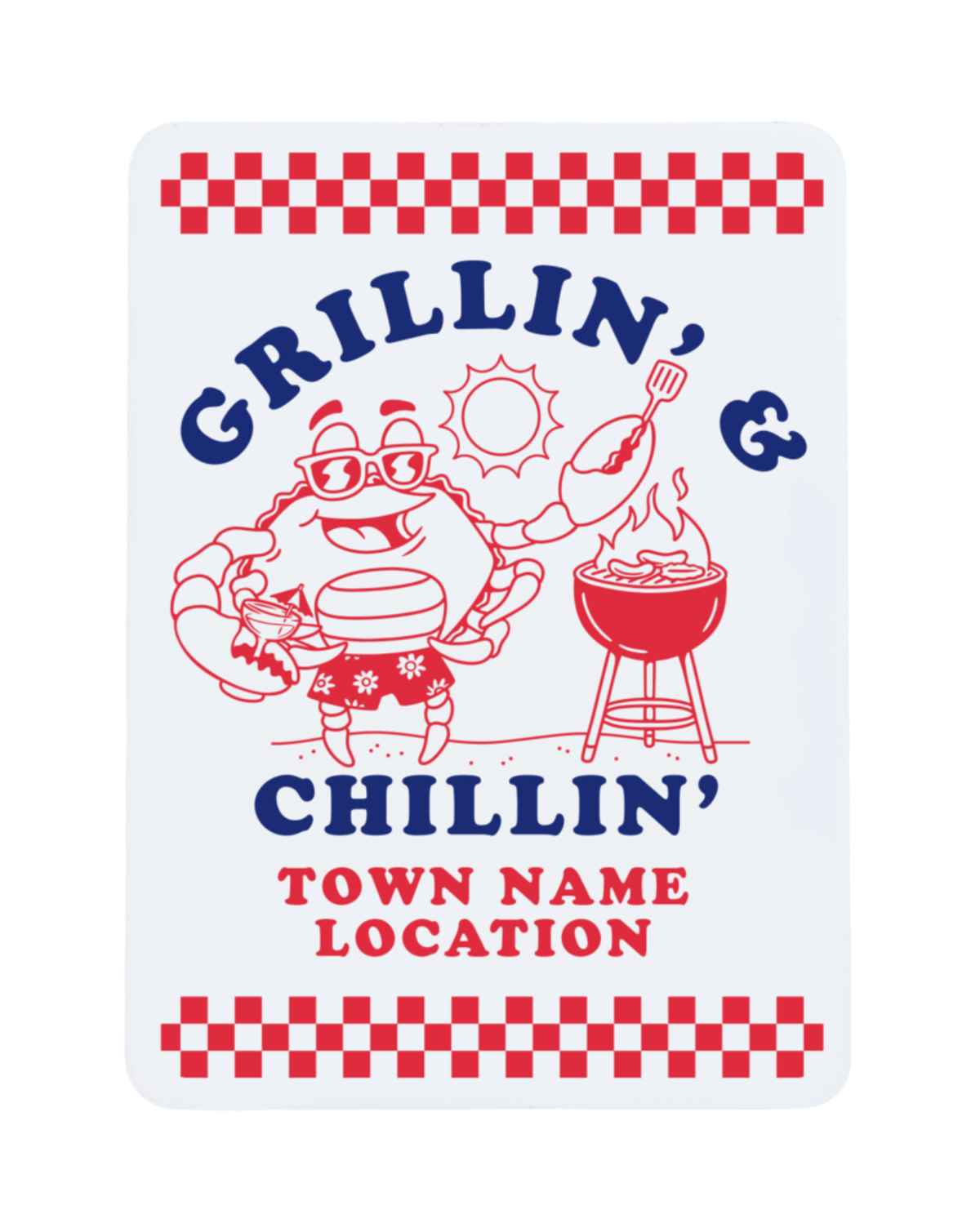 Pacific Creations Gerringong -  Grillin & Chillin - Mens Magnet