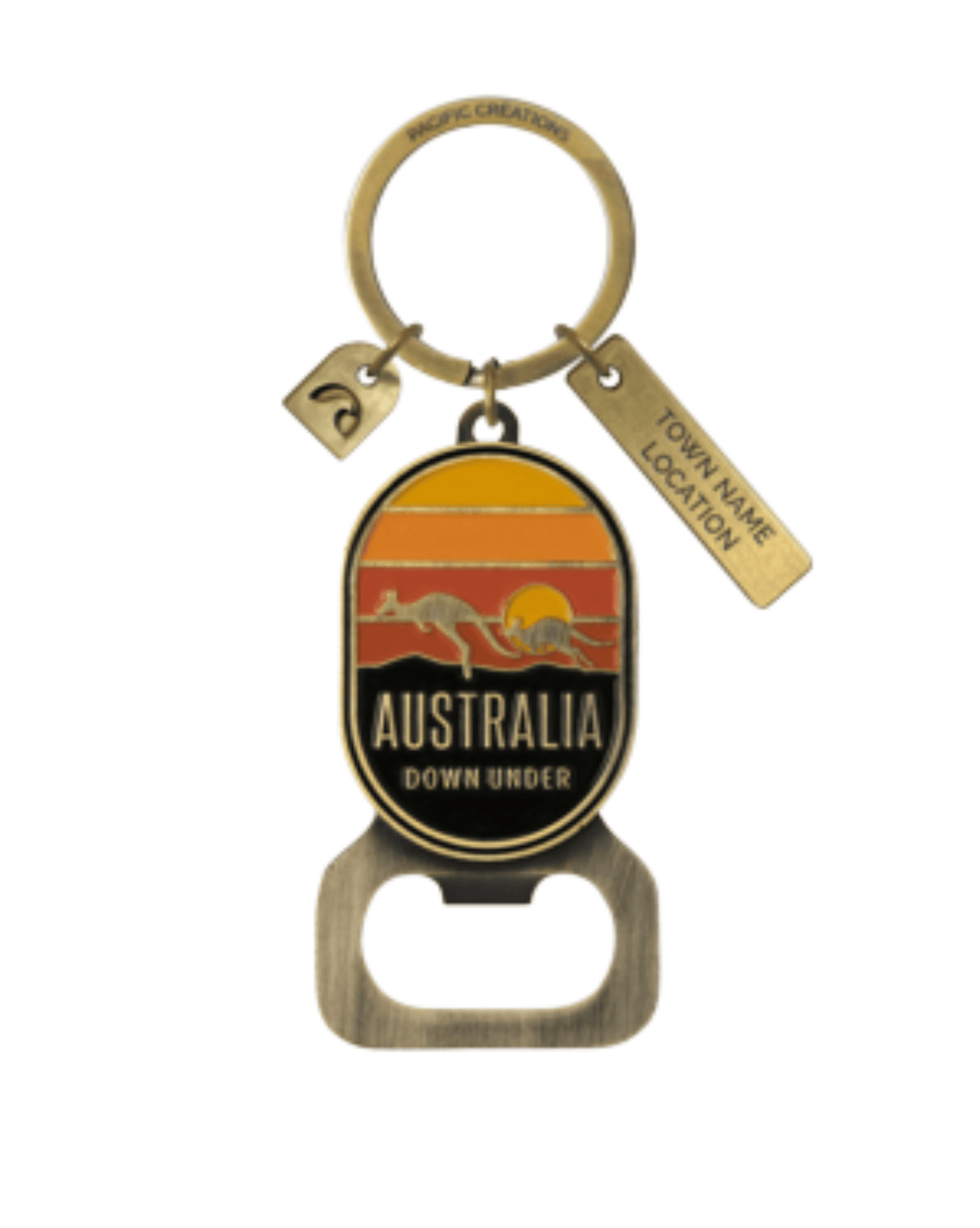 Pacific Creations Gerringong -  Hero Roo - Mens Keyring - Tan