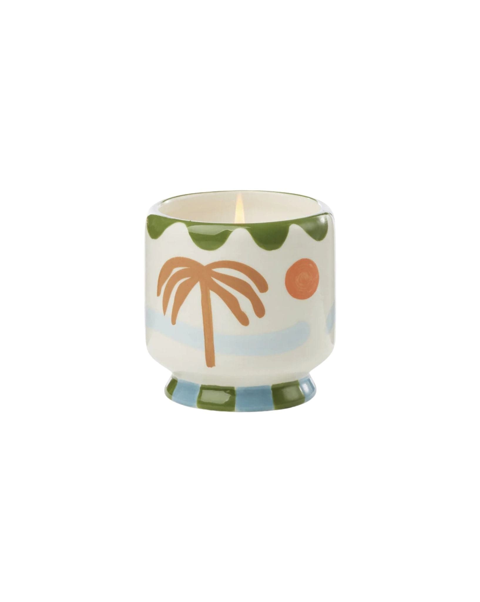 Paddywax Adopo 8 oz./226g Palm Tree Ceramic Candle - Lush Palms  Boxed