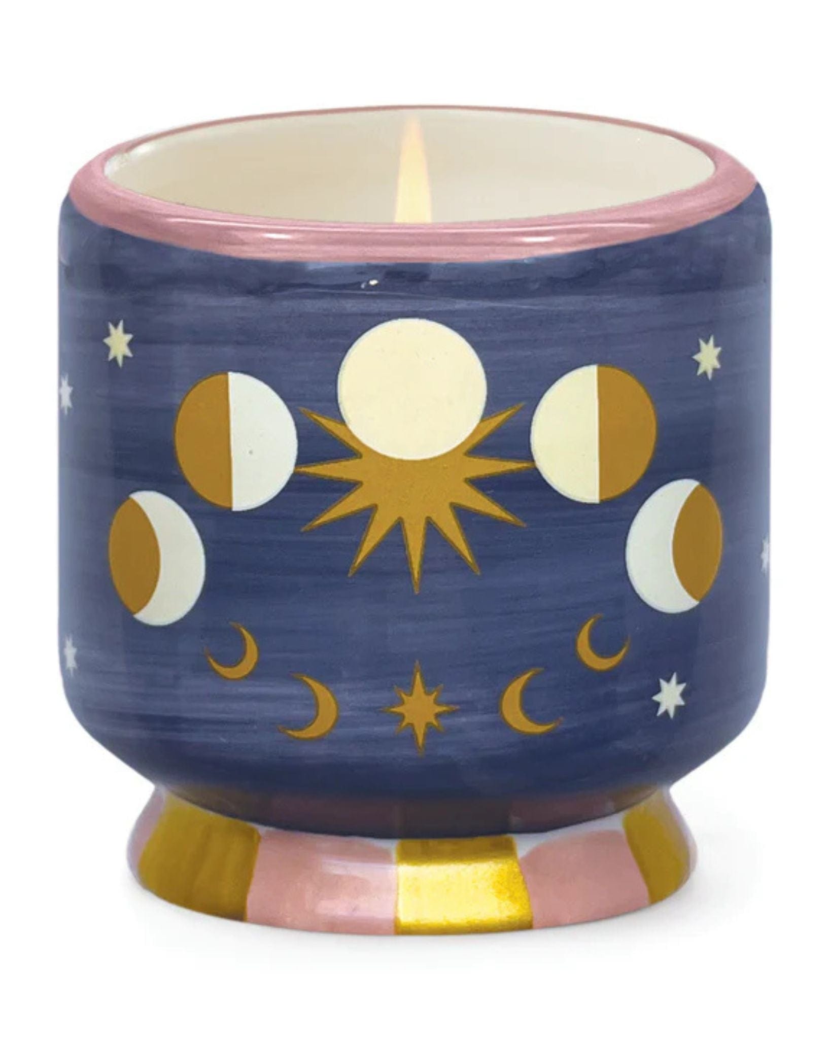 Paddywax Adopo 8 oz. I 226g "Moon Phases" Ceramic Candle - Jasmine & Rose