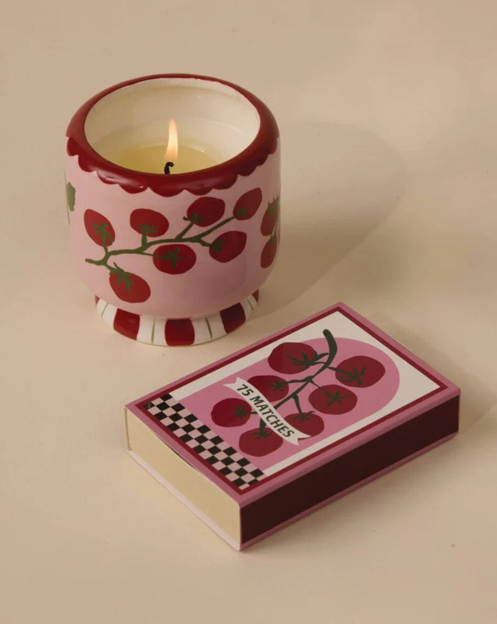 Paddywax Adopo 8oz Tomato Vine Ceramic Candle - Heirloom Tomato