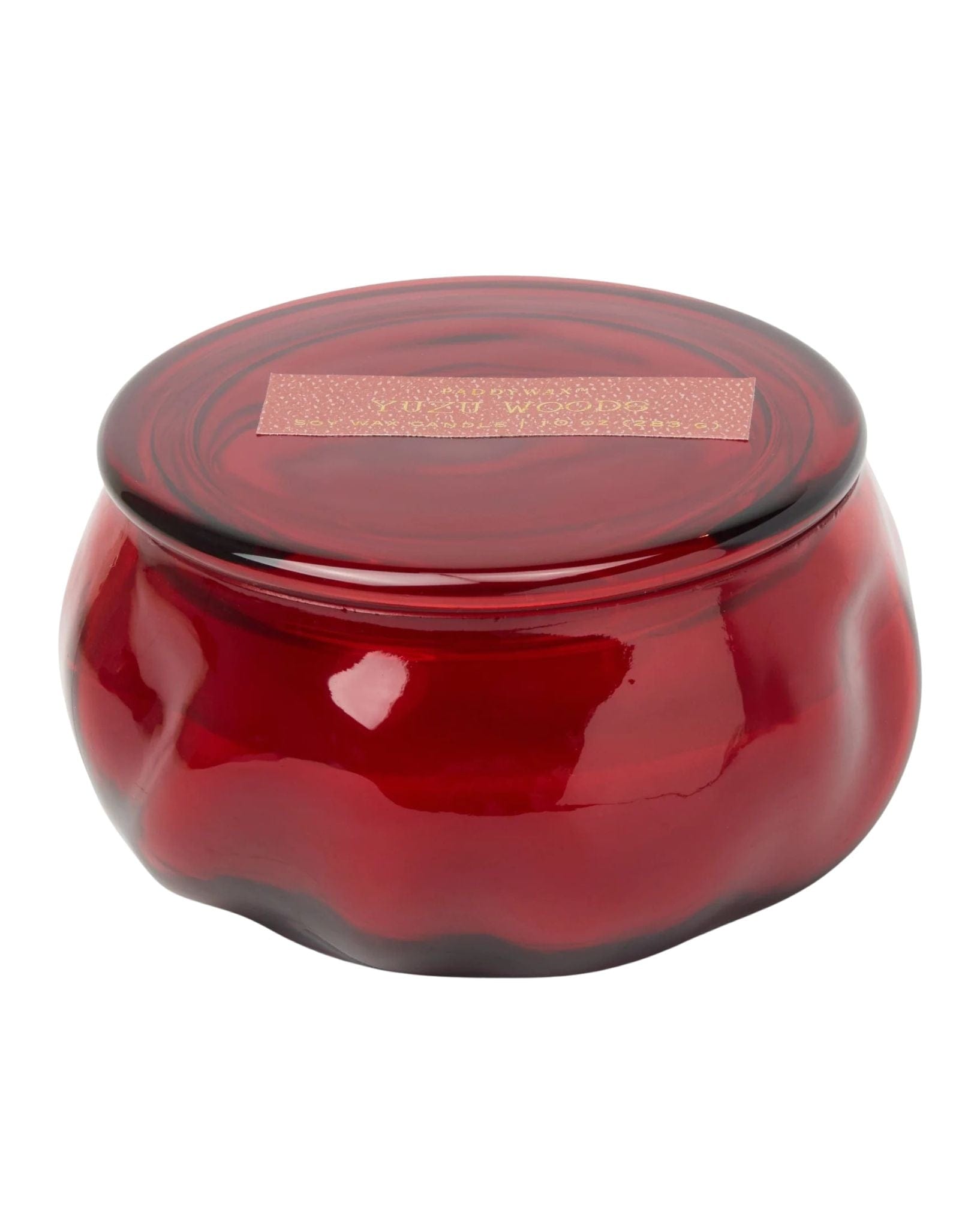 Paddywax Basalt Red 10oz Glass Candle - Yuzu Woods