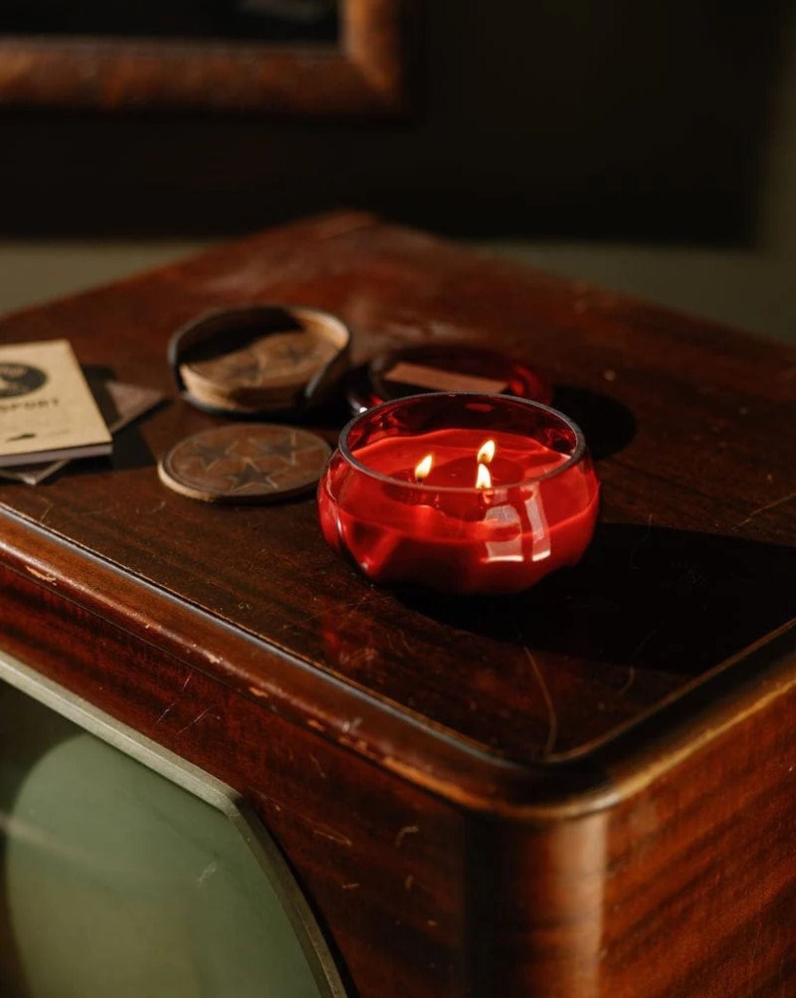 Paddywax Basalt Red 5oz Glass Candle - Yuzu Woods