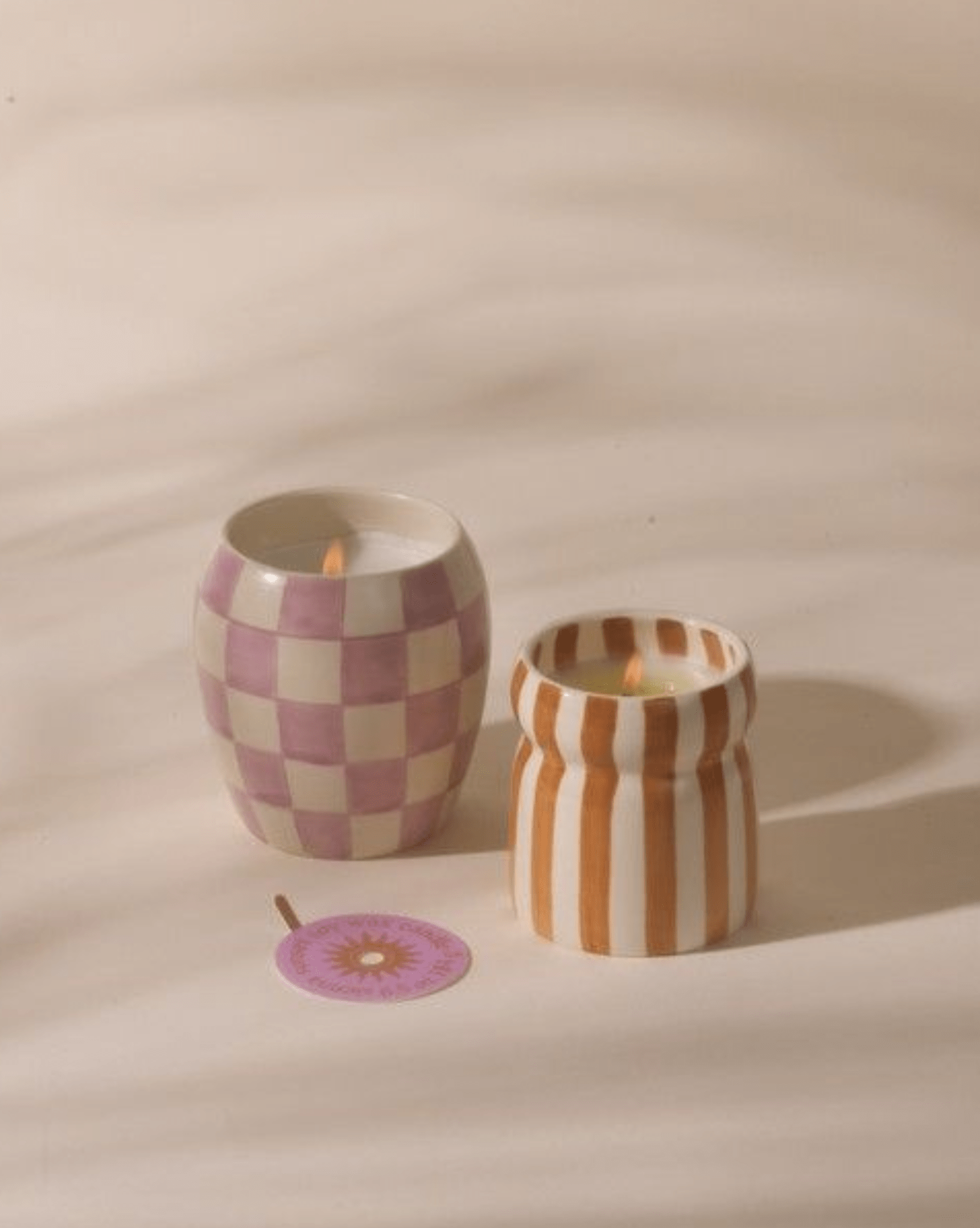 Paddywax Cabana 6.5oz Rust Stripped Ceramic Candle - Sienna Sunset Boxed