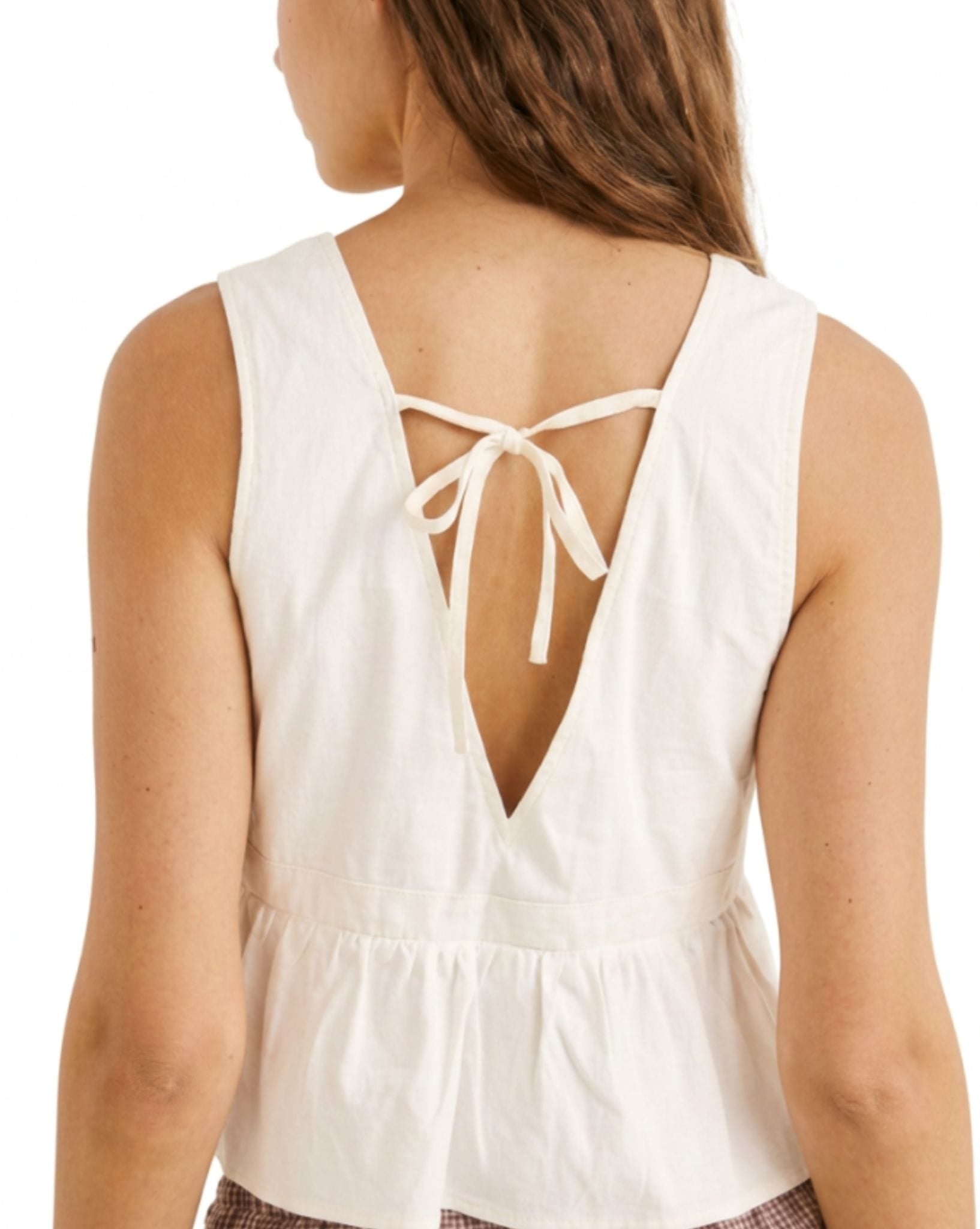 Rhythm Annabelle Lace Trim Babydoll Top