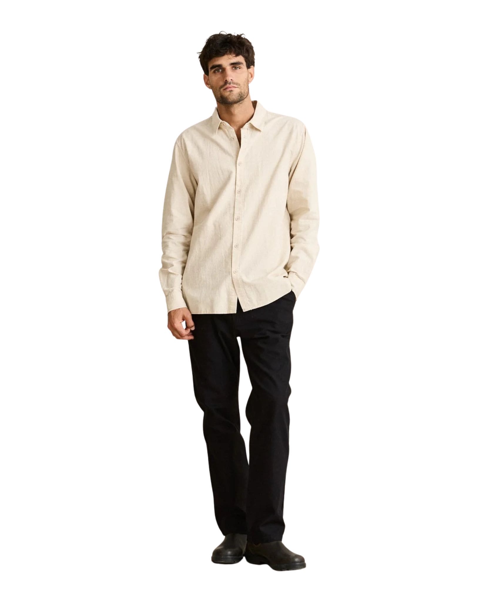 Rhythm Classic Linen Ls Shirt