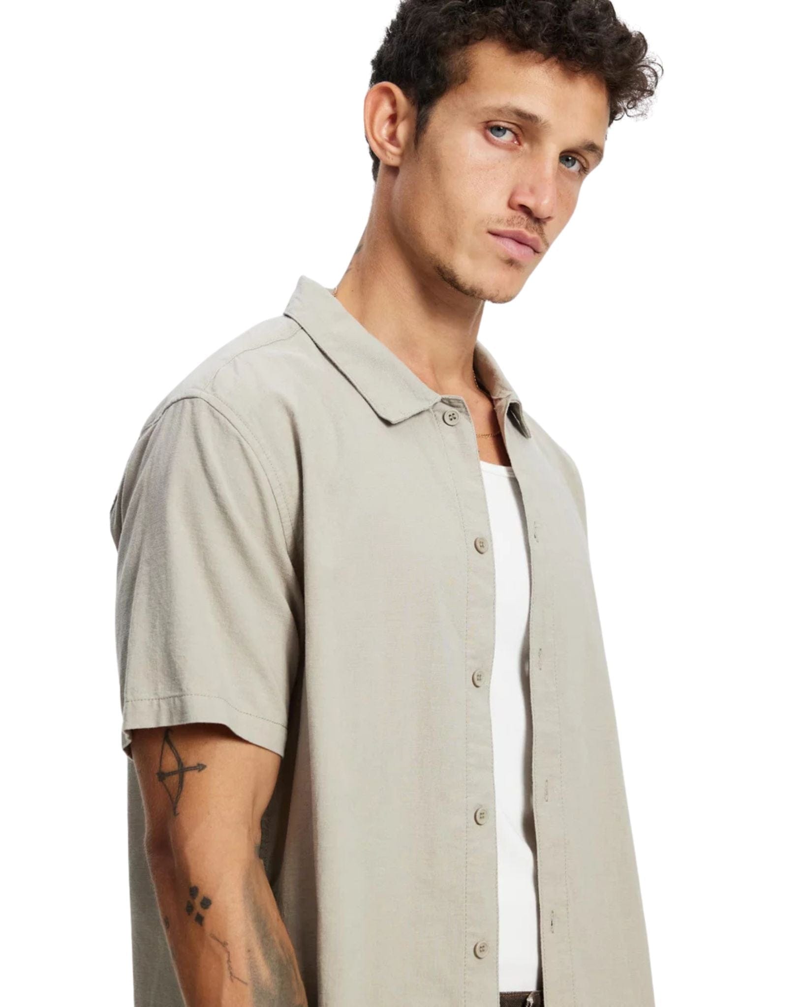 Rhythm Classic Linen Ss Shirt