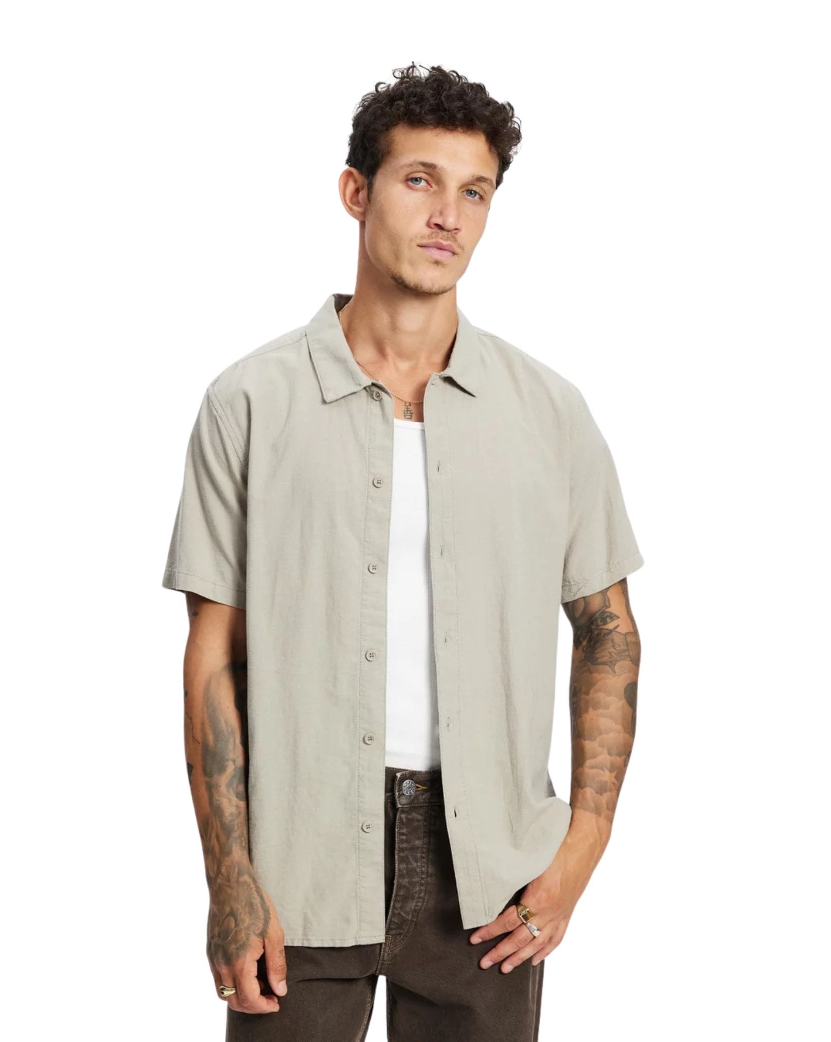 Rhythm Classic Linen Ss Shirt