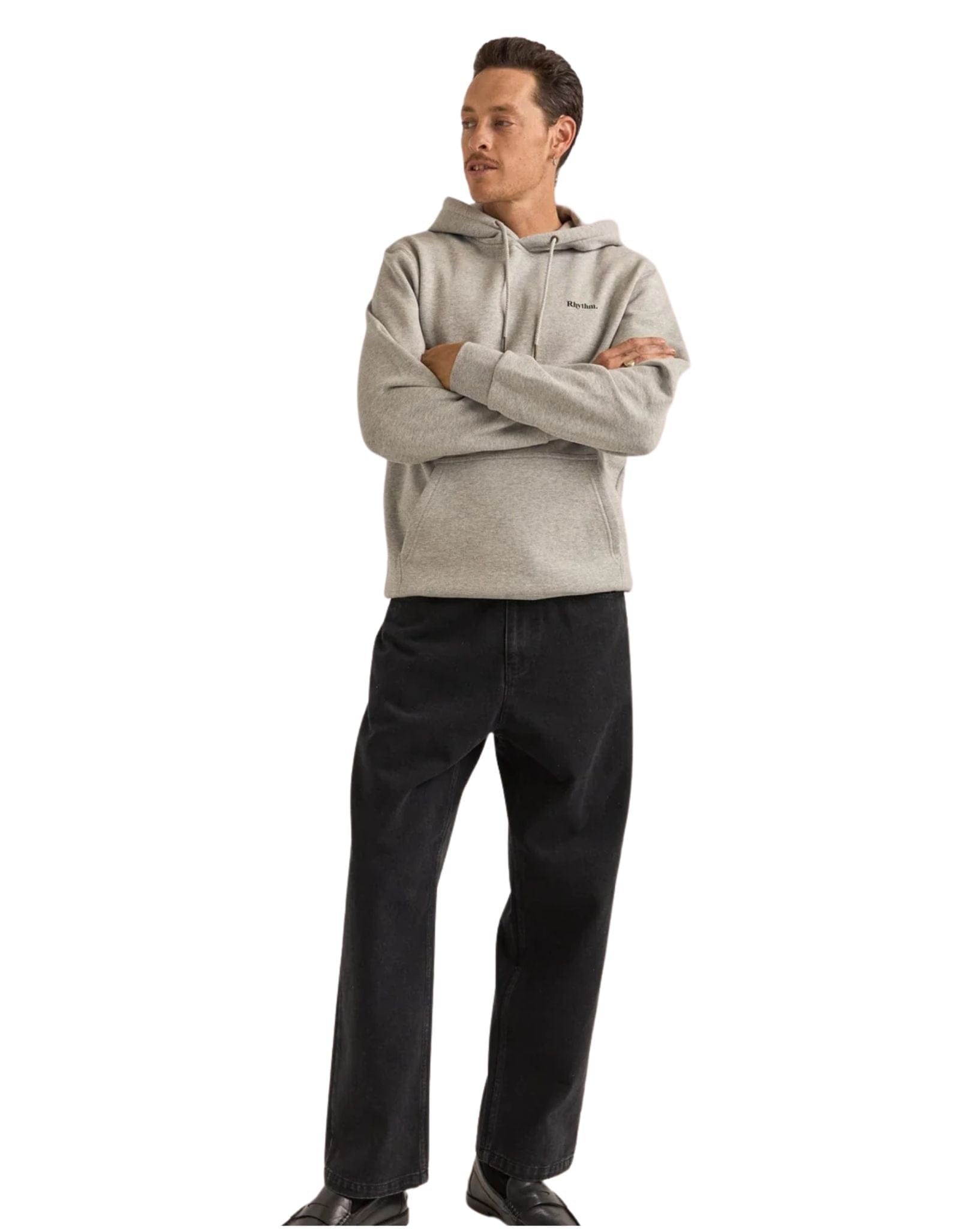 Rhythm Mens Brand Fleece Hood