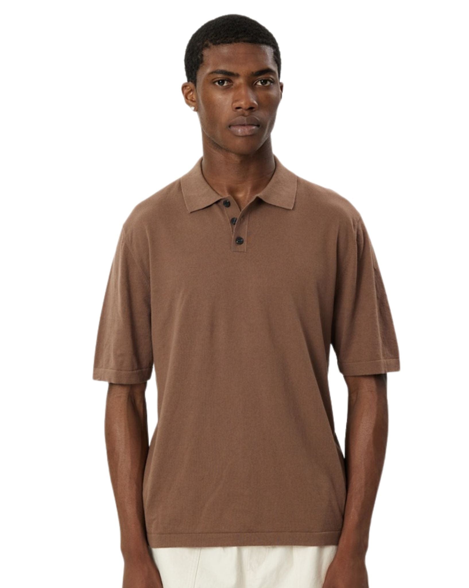 Rhythm Mens Essential Knit Ss Polo