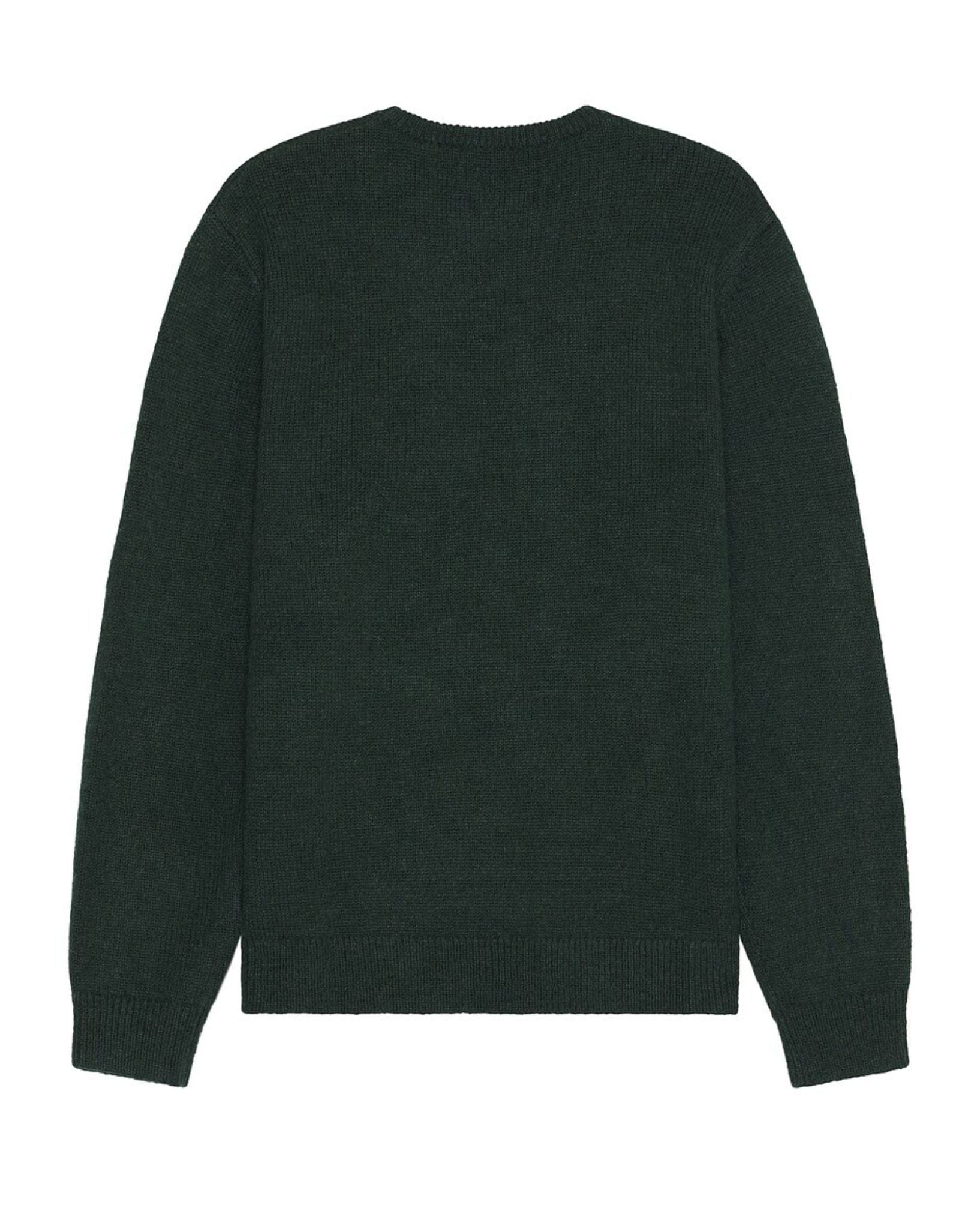 Rhythm Mens Mohair Stripe Knit - Dark Green