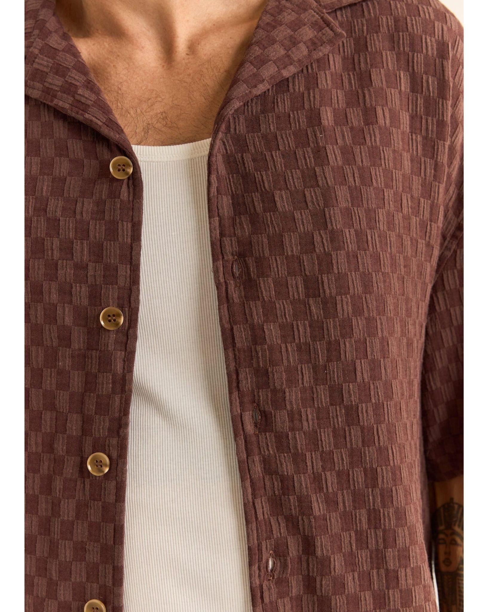 Rhythm Mens Relaxed Texture Ss Shirt