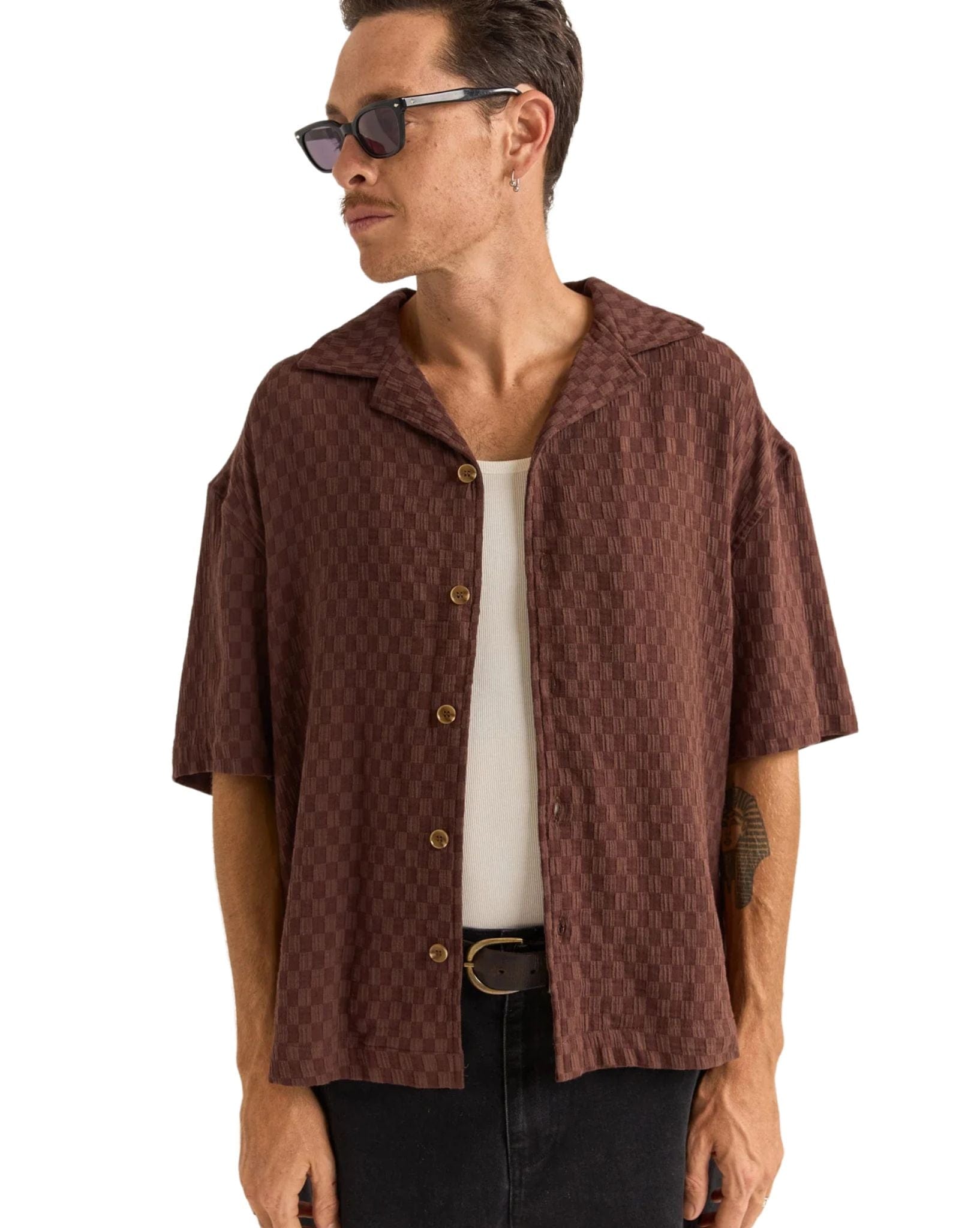 Rhythm Mens Relaxed Texture Ss Shirt