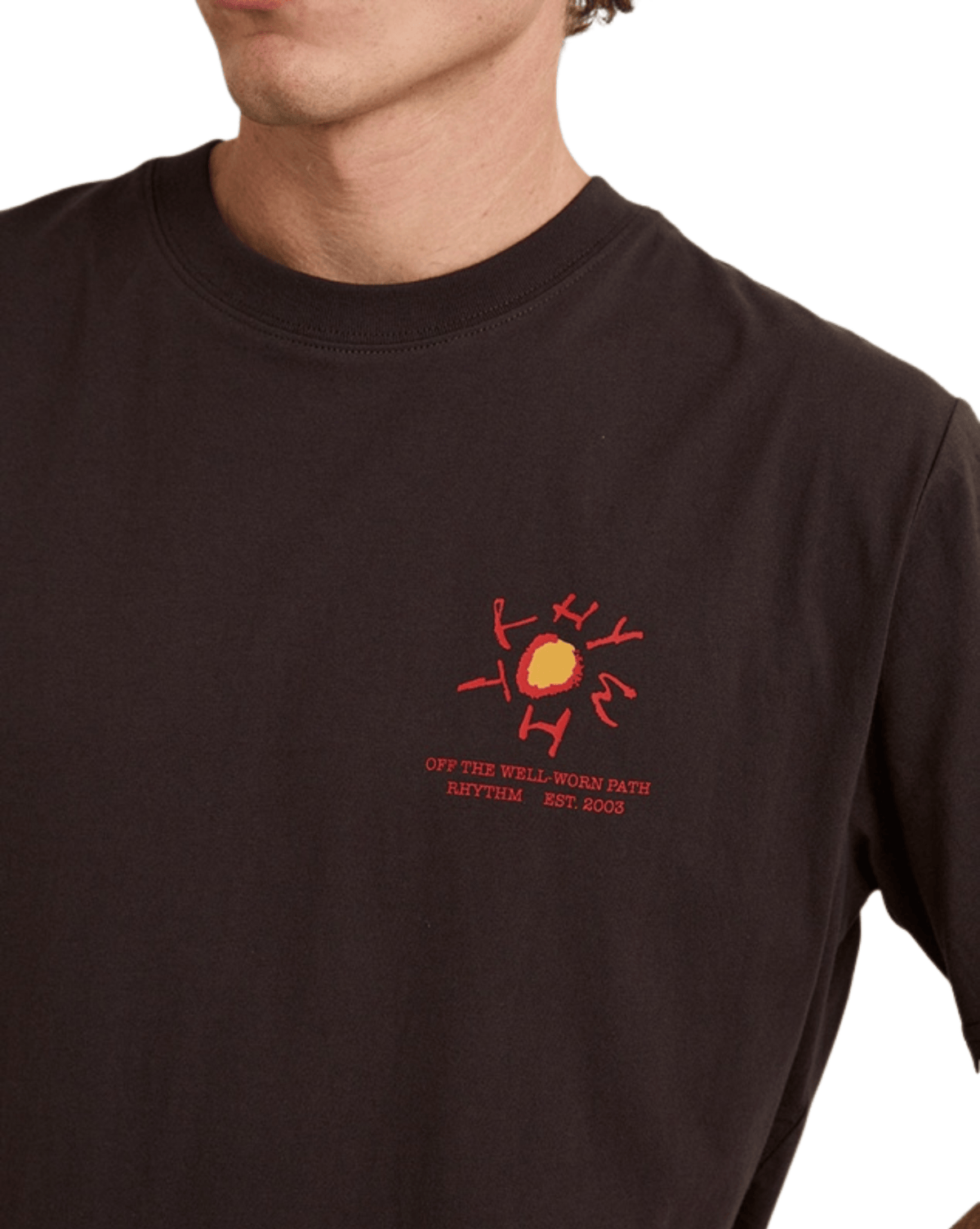 Rhythm Mens Rhythm Cactus Ss T-Shirt - Black
