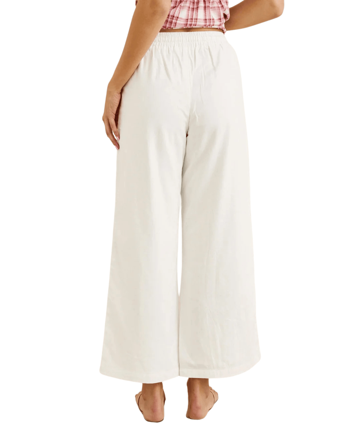 Rhythm Rhythm Annabelle Lace Trim Beach Pant - White