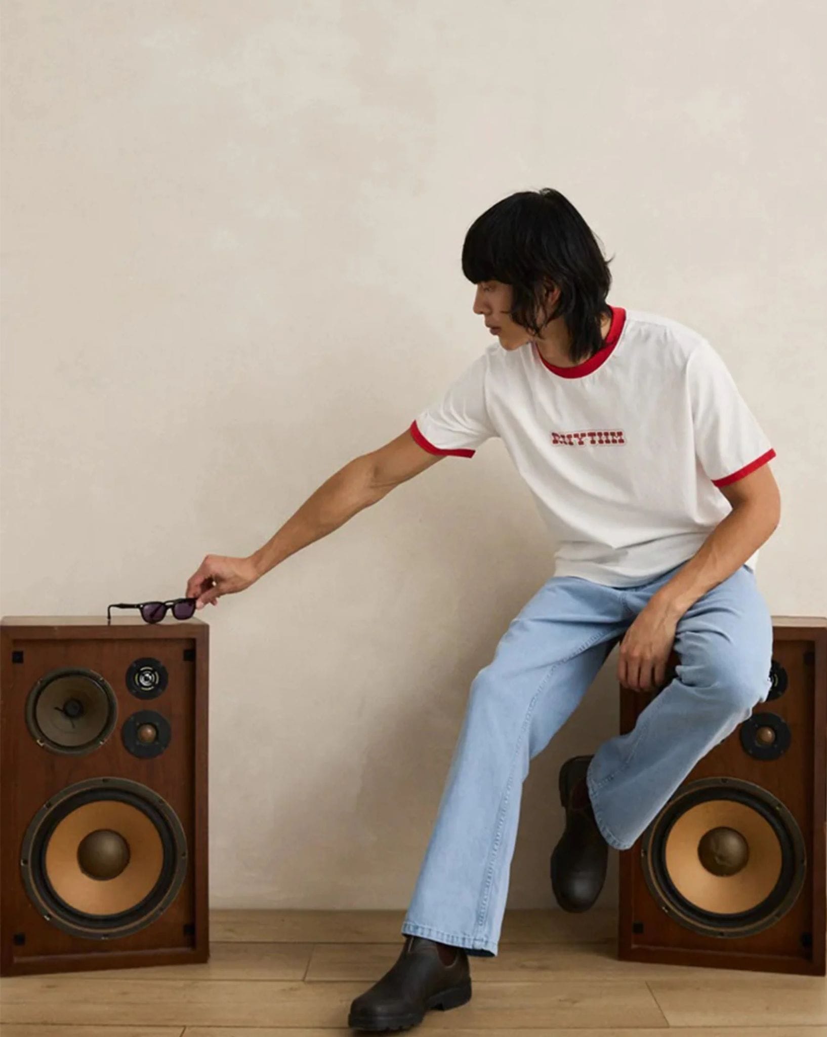 Rhythm Rosa Ringer Vintage Ss T-Shirt