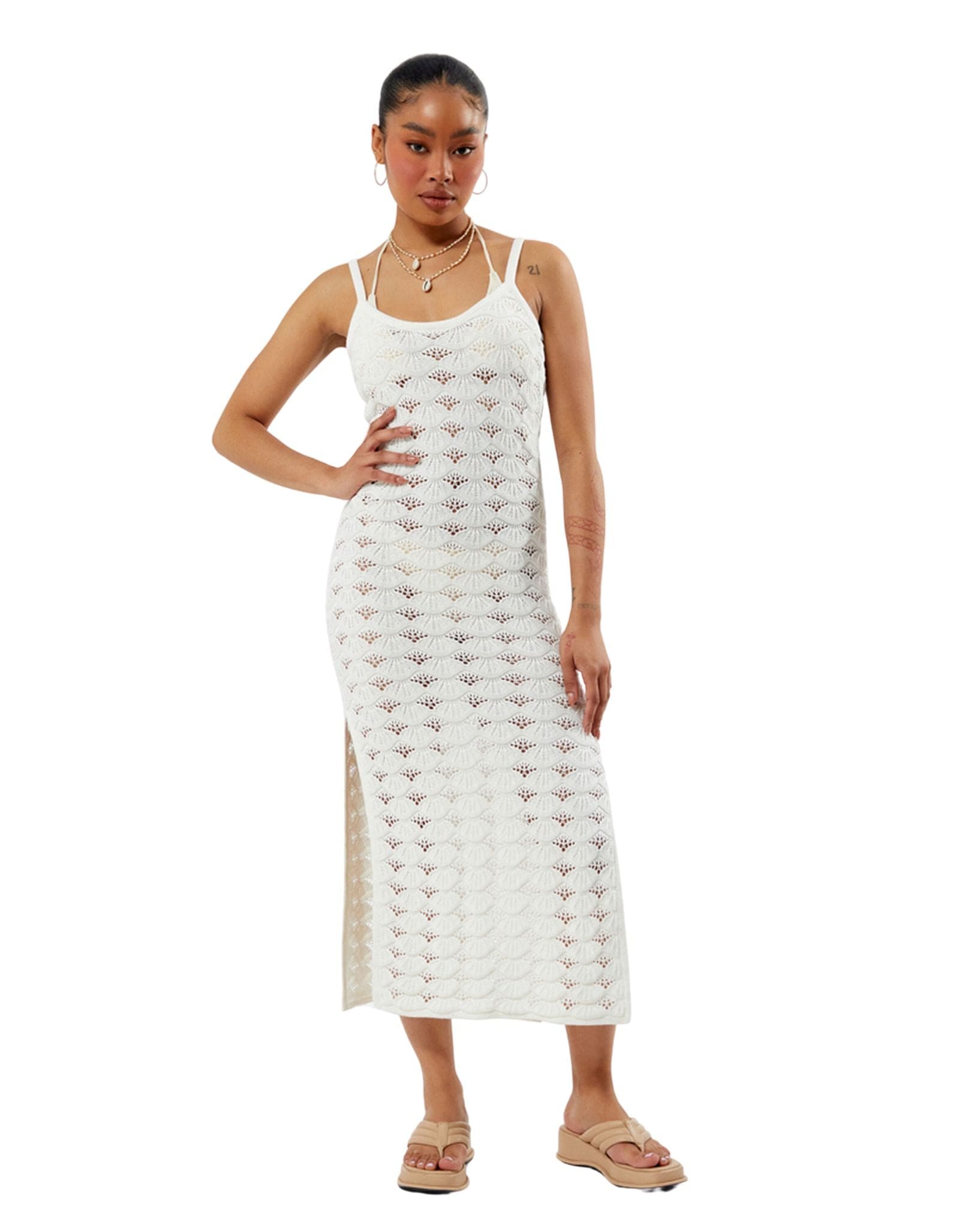 Rhythm Womens Marketta Knit Midi Dress