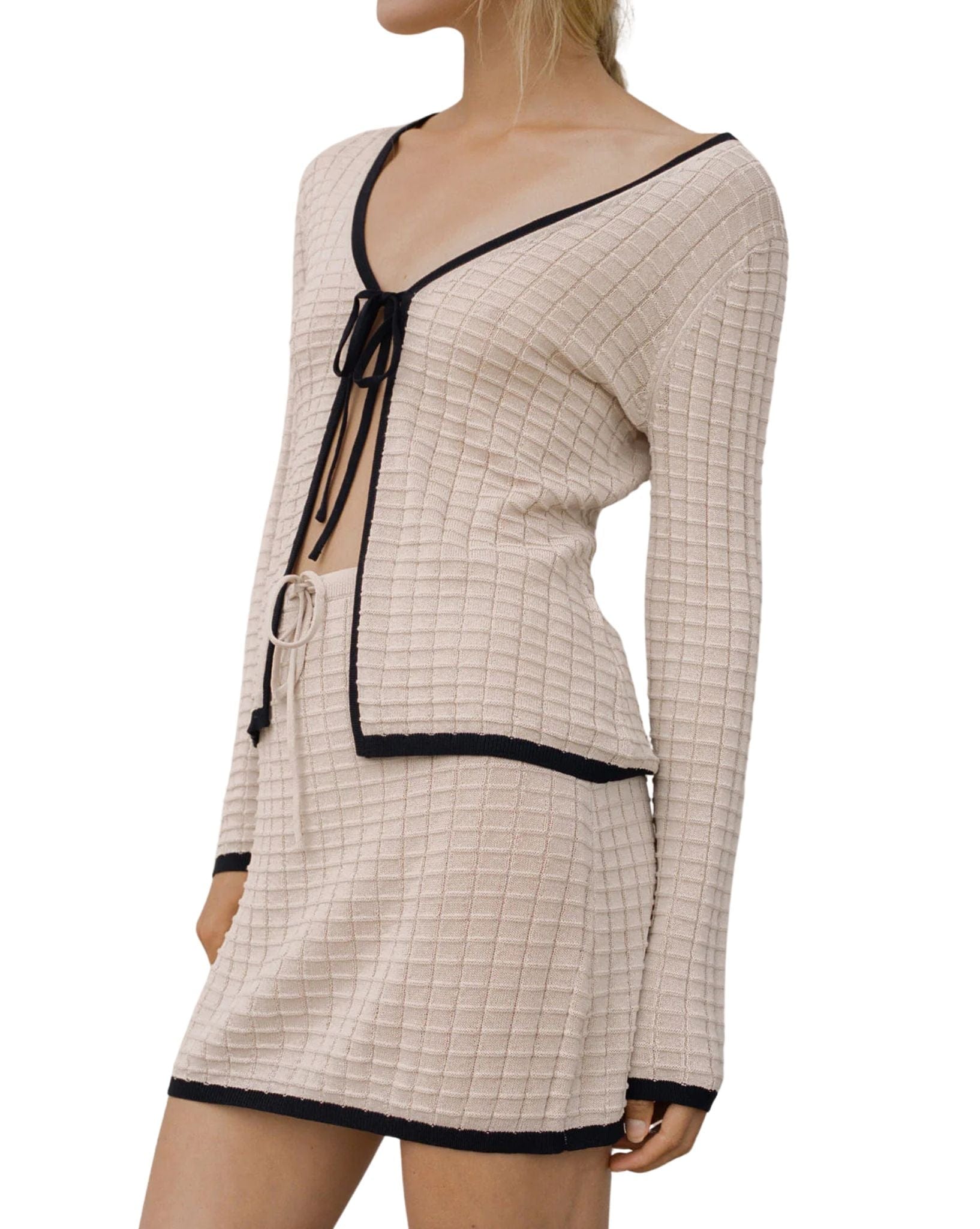 Rhythm Womens Seaside Knit Mini Skirt - Oat