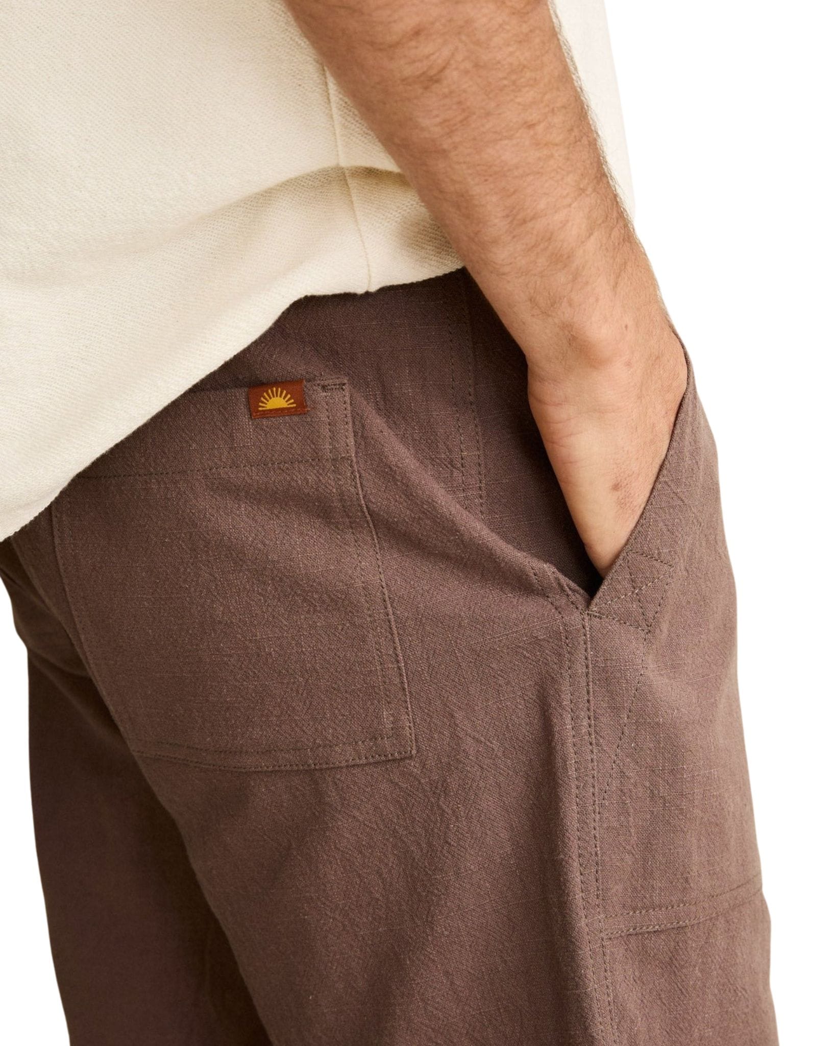 Rhythm Worn Path Textured Linen Short