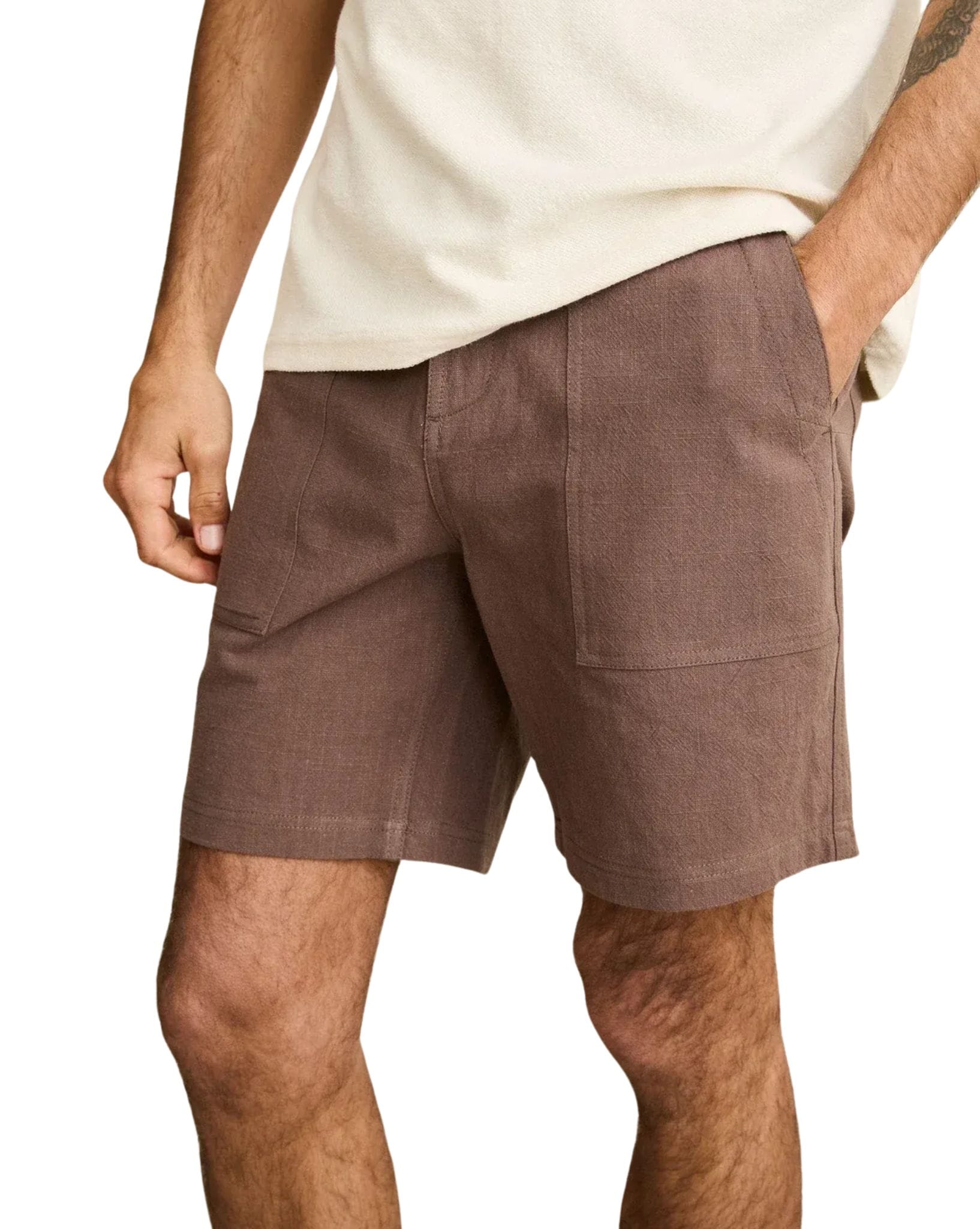 Rhythm Worn Path Textured Linen Short