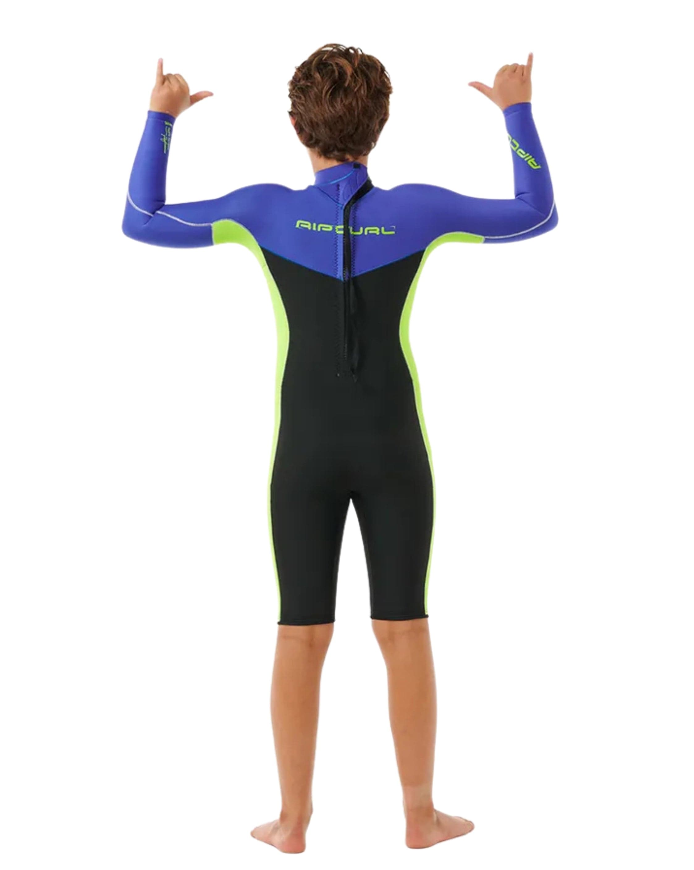 Ripcurl Boys Dawn Patrol Long Sleeve 2mm Back Zip Short Leg Wetsuit