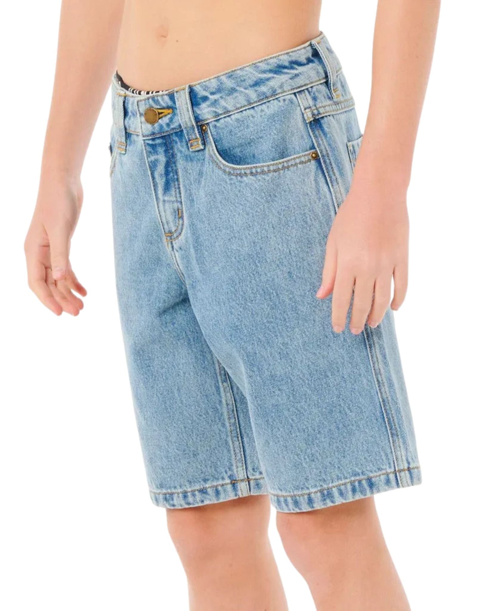 Ripcurl Boys Hyped Up Denim Walkshort - Washed Blue