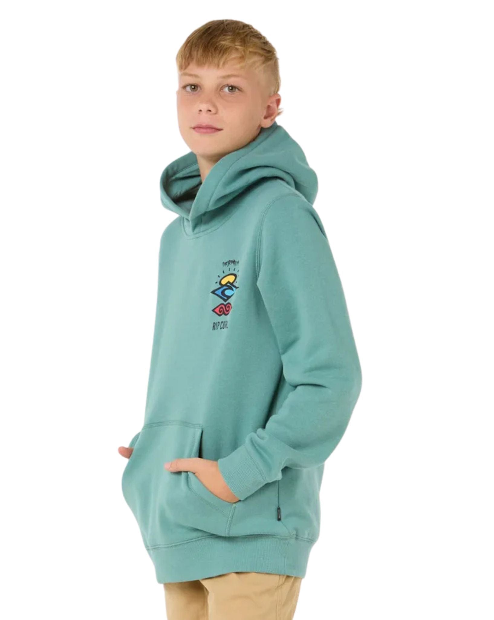 Ripcurl Boys Search Icon Hood - Blue Lagoon