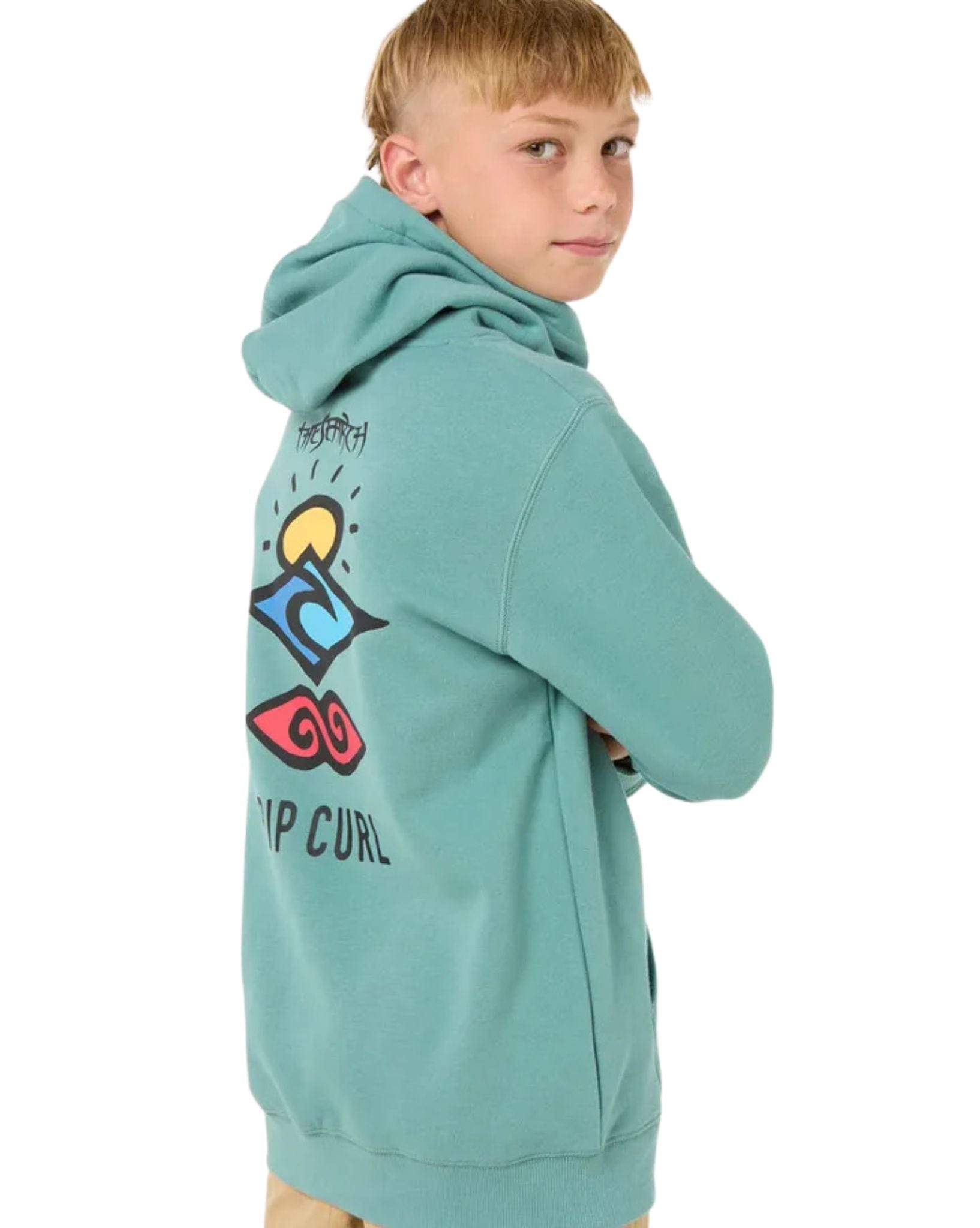 Ripcurl Boys Search Icon Hood - Blue Lagoon