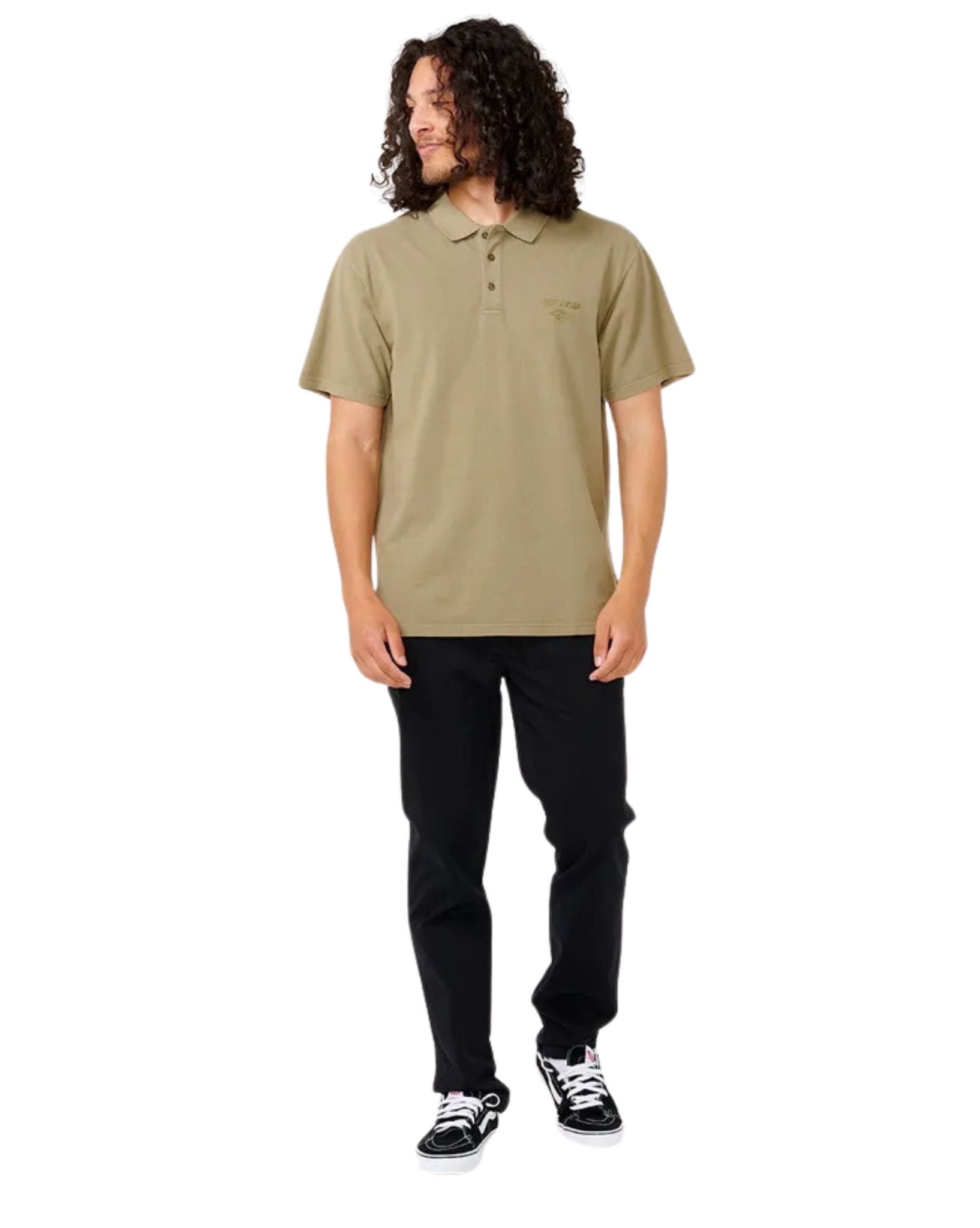 Ripcurl Mens Fade Out Embroid  Polo - Washed Moss