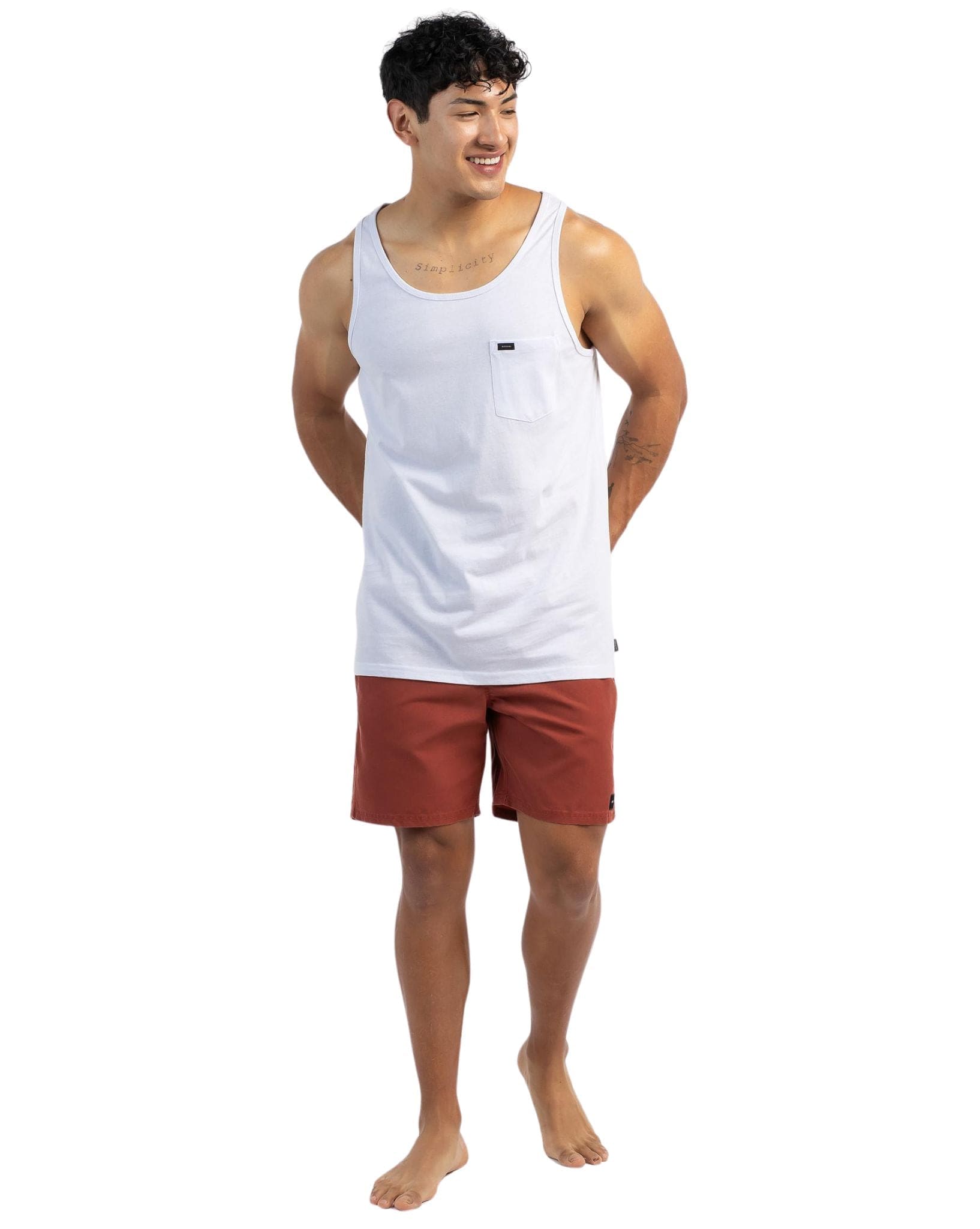 Ripcurl Mens Plain Tank White