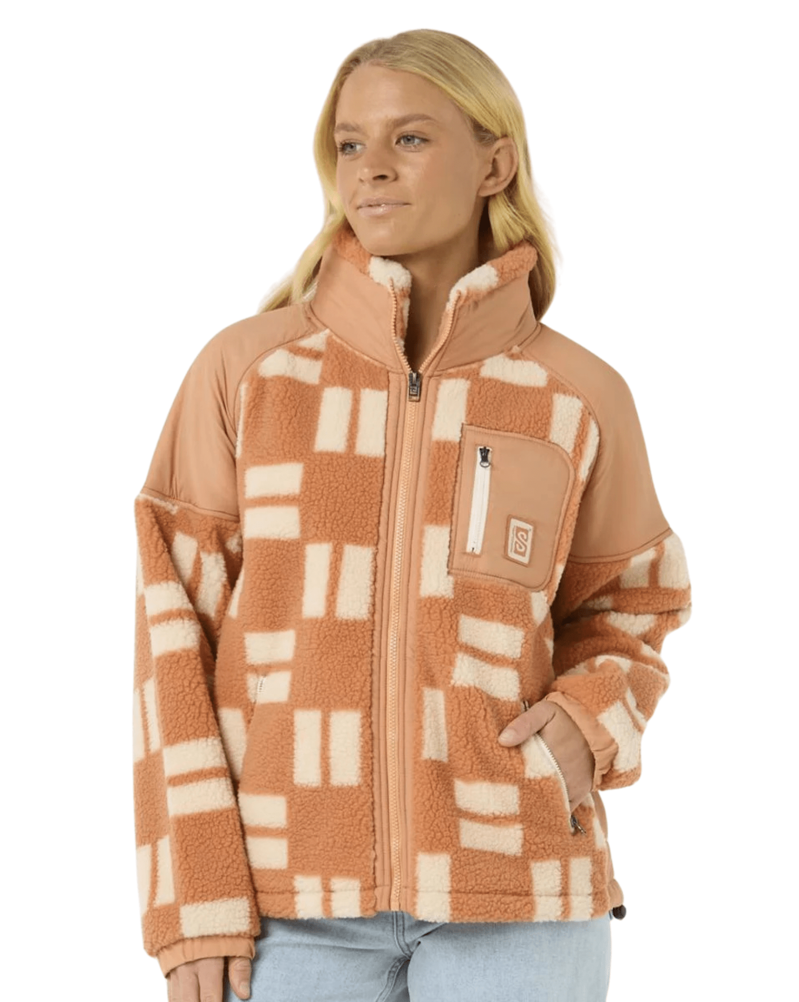 Ripcurl Womens Anti-Series Shell Cove Fleece - Beige