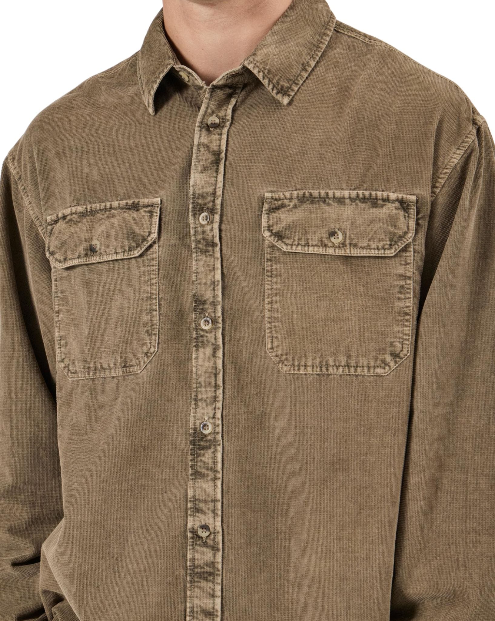 Rollas Grid Cord Ls Shirt