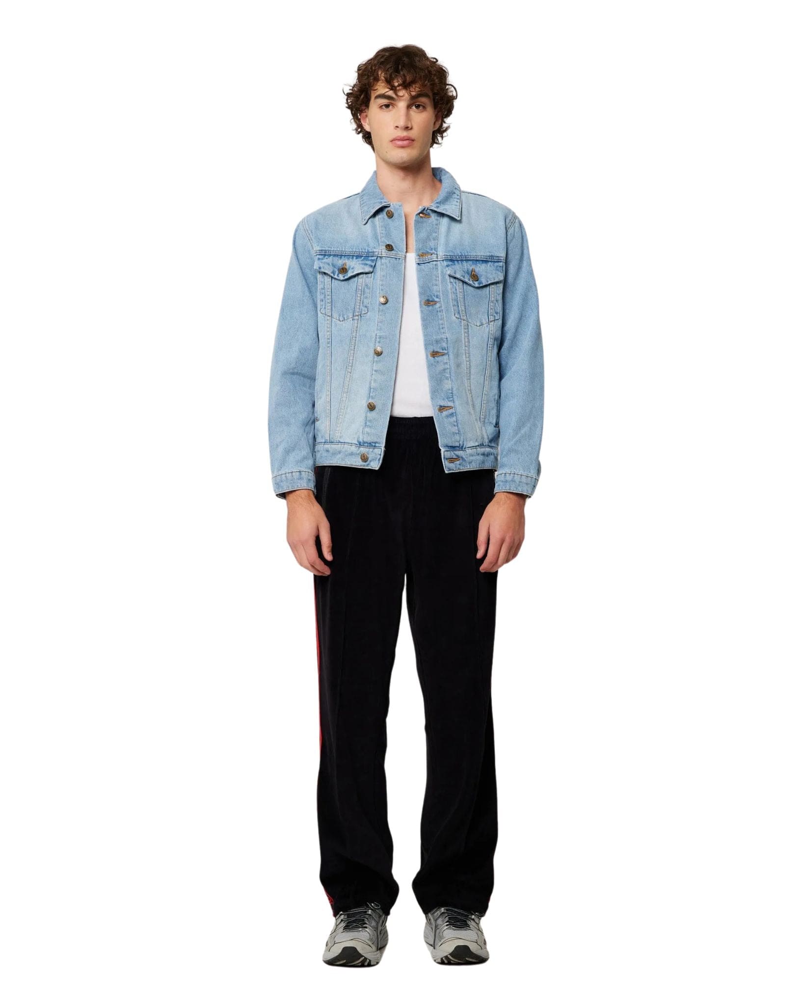 Rollas Mens Dirt Cheap Art Jacket - Light Blue