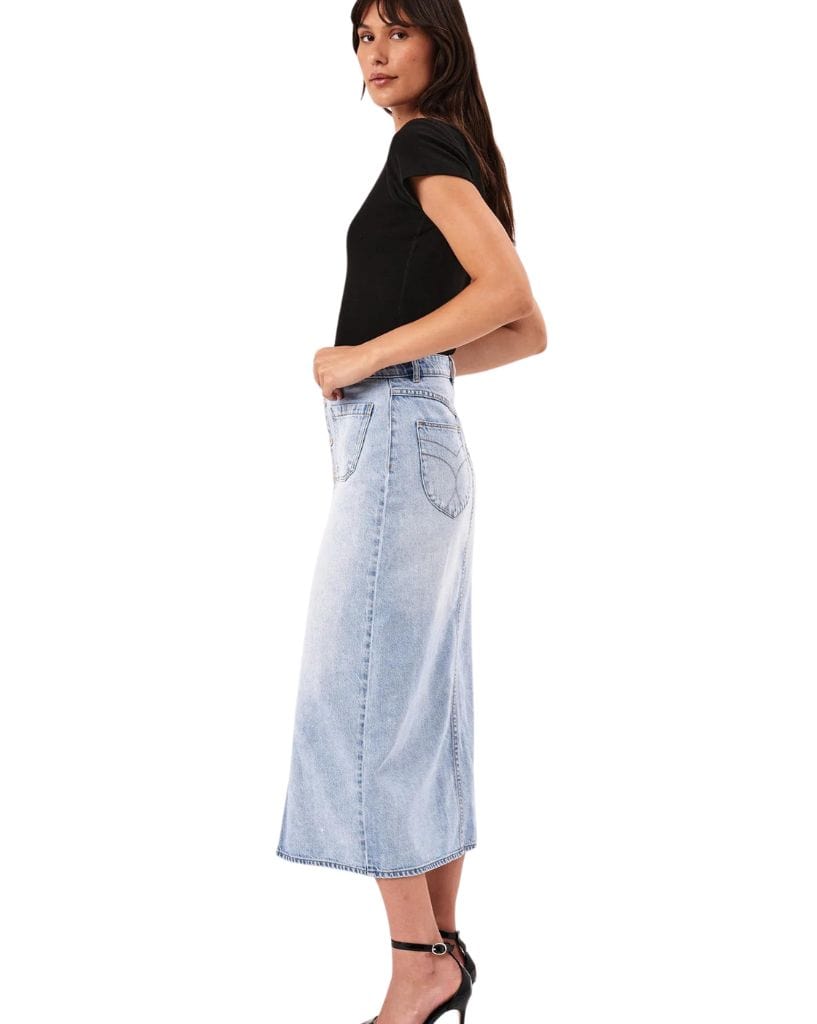 Rollas Sailor Skirt Lyocell Blue - Light Vintage Blue