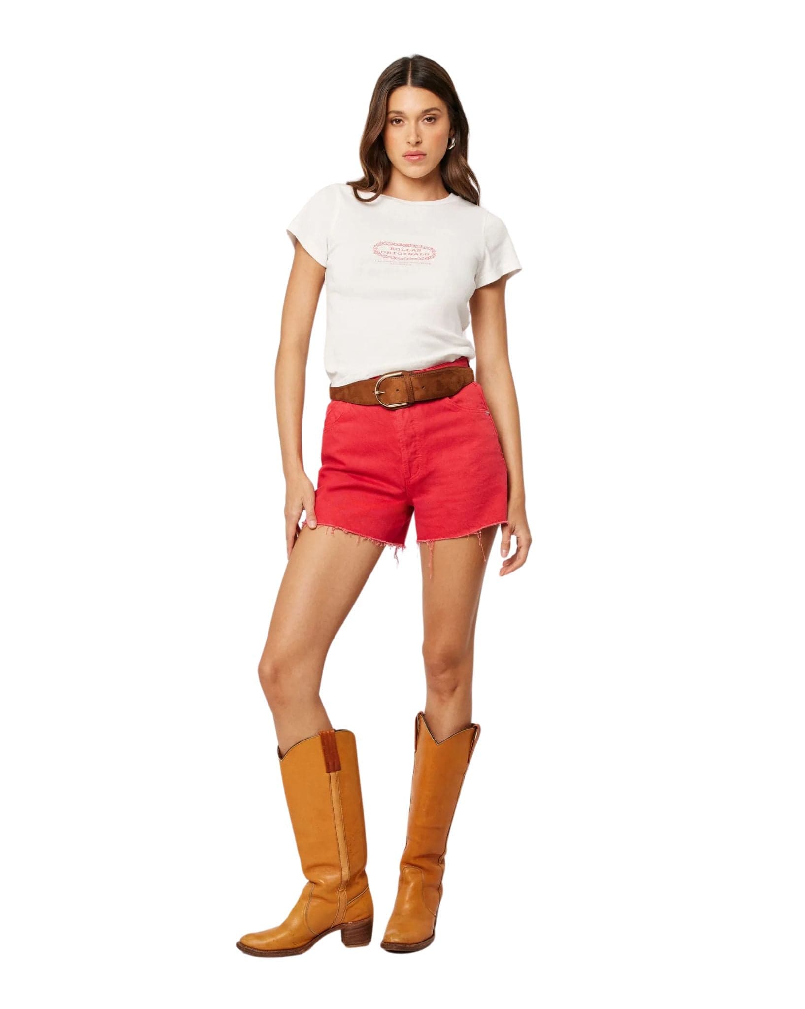 Rollas Womens Classic Tee Originals - Vintage White