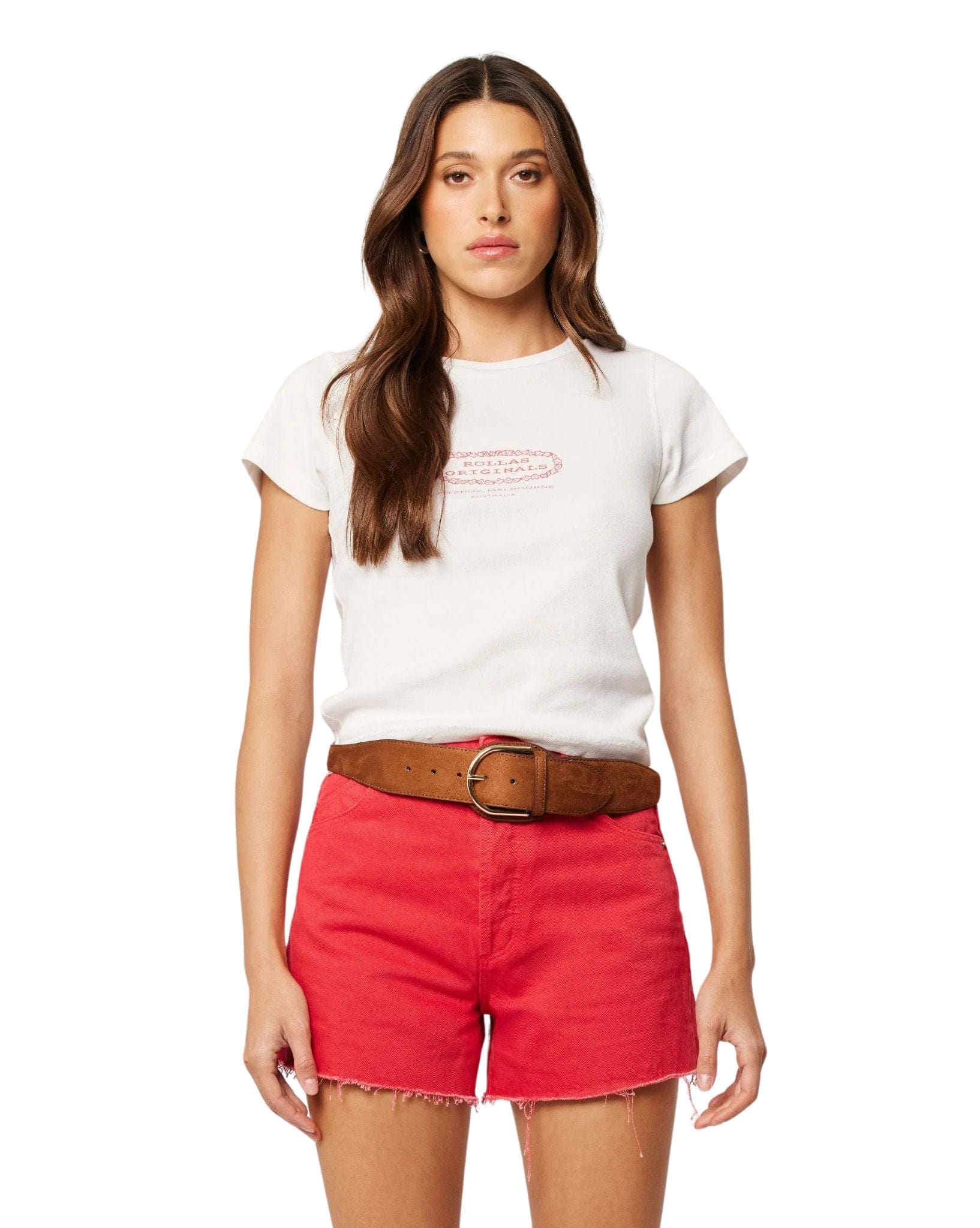 Rollas Womens Classic Tee Originals - Vintage White