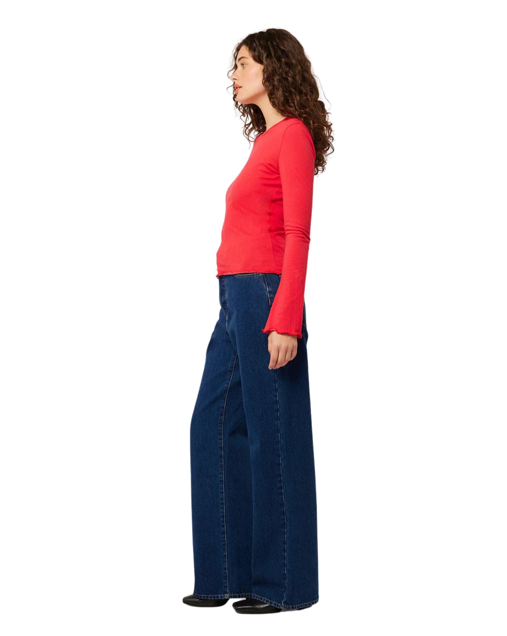 Rollas Womens Crinkle Longsleeve