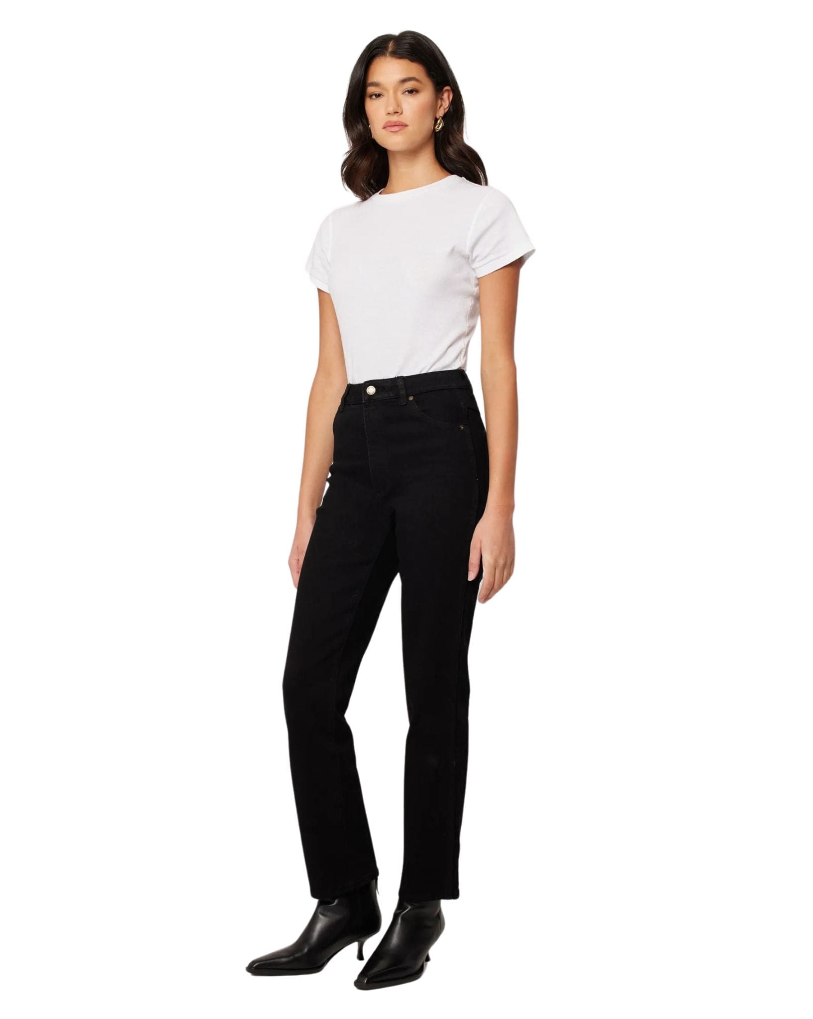 Rollas Womens Original Straight - Rinse Black