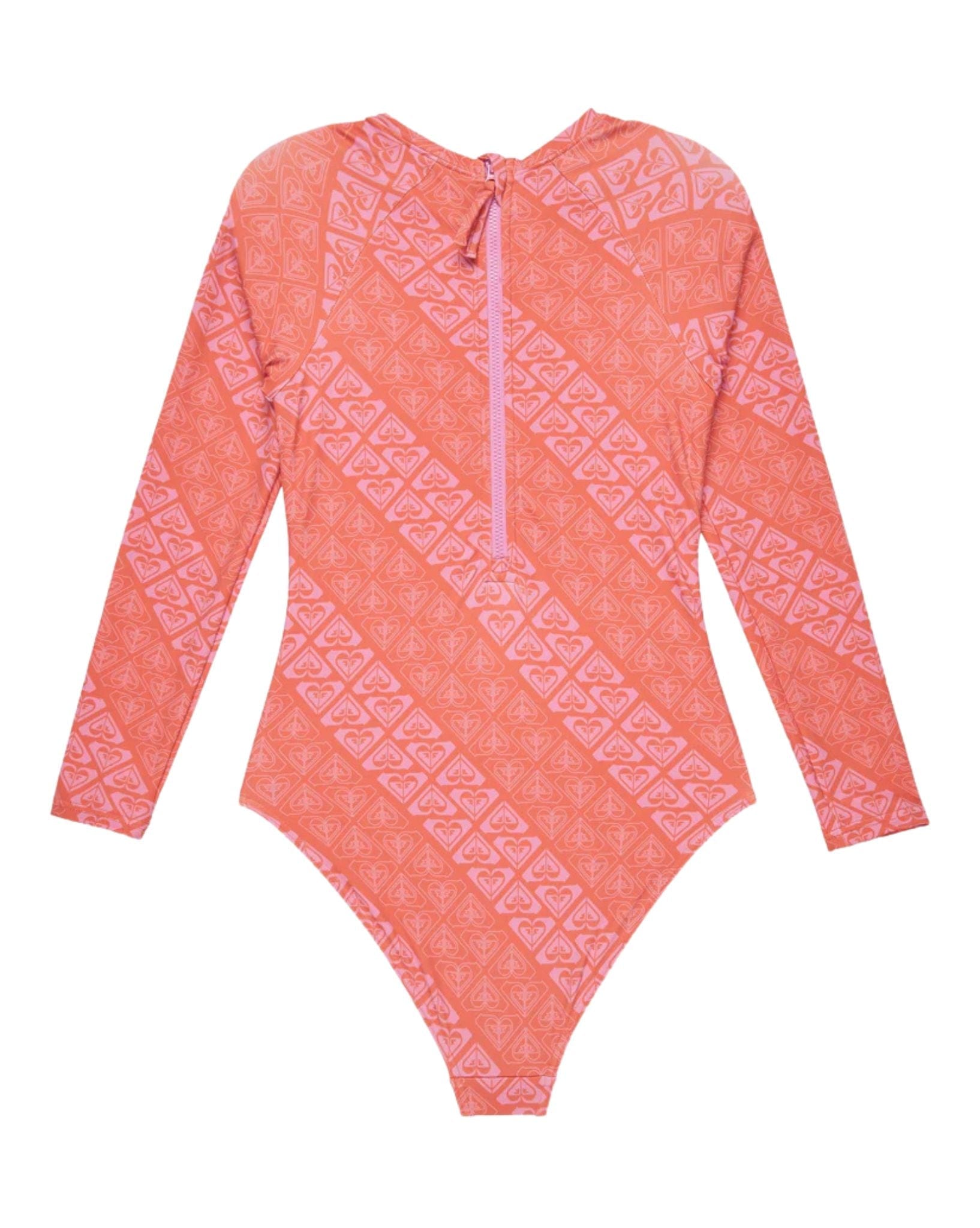Roxy Girls Heart N Soul Ls Onesie Surfsuit - Emberglow