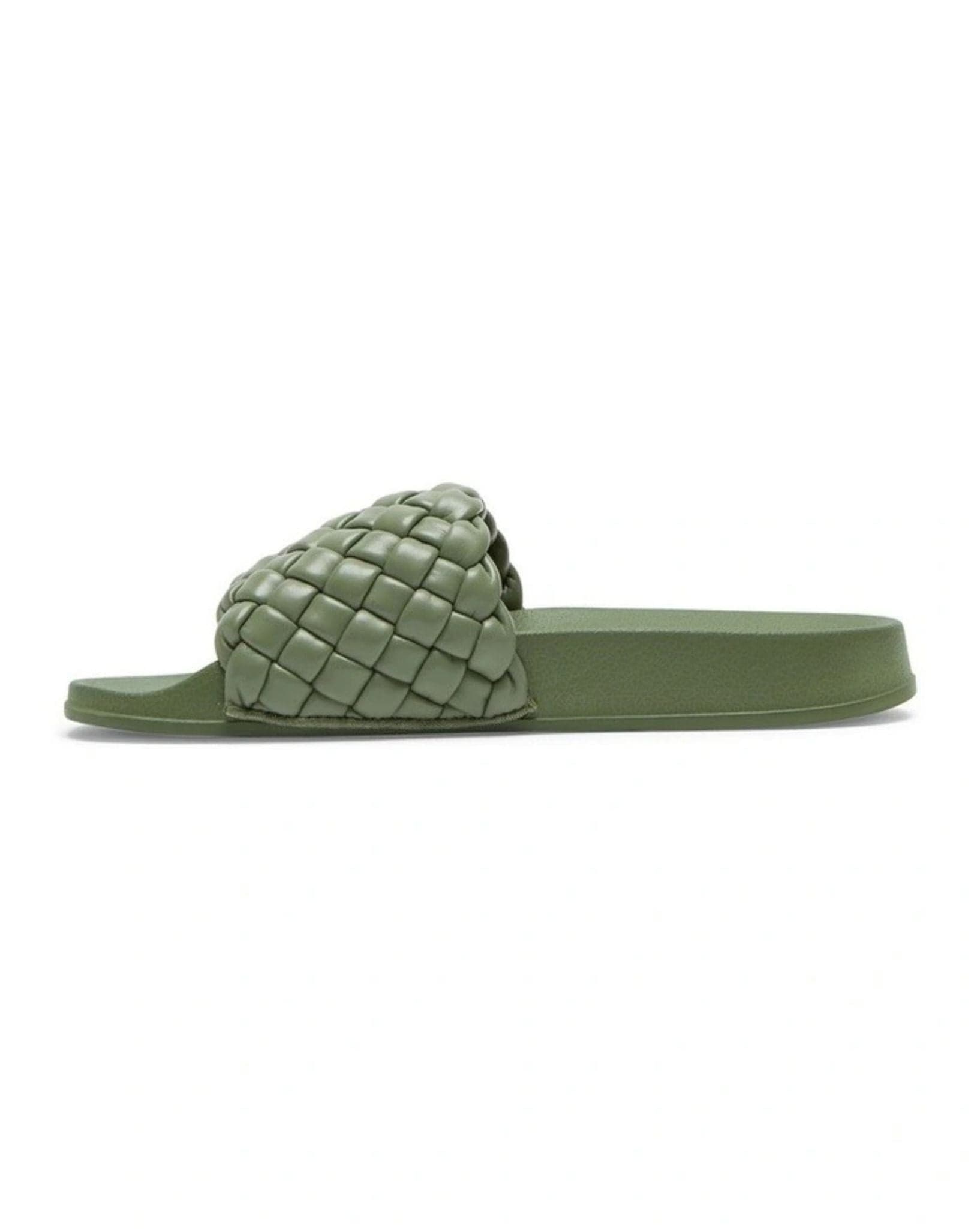 Roxy Womens Slippy Puff Slider - Green