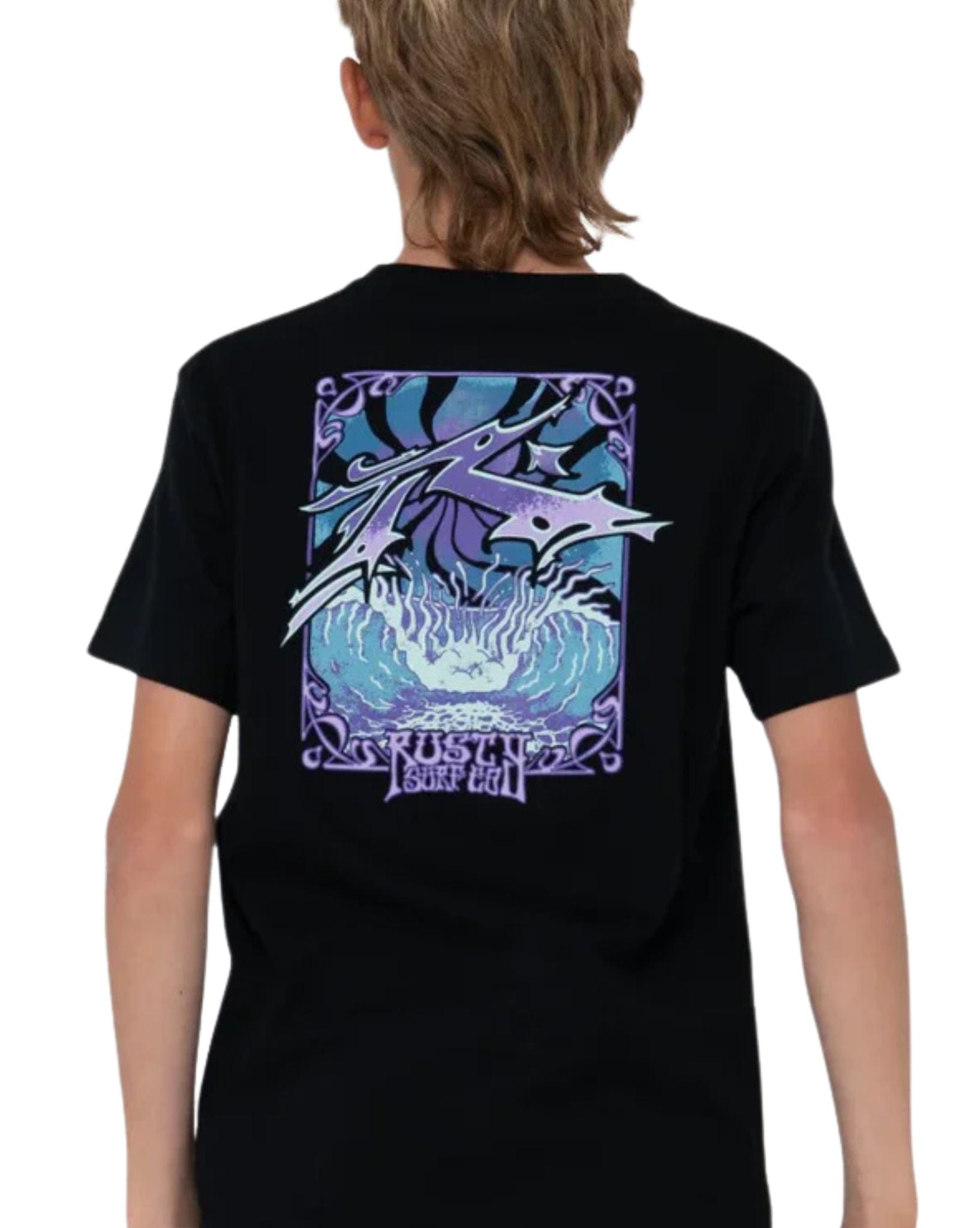 Rusty Boy Gr8Ful H8Ful Short Sleeve Tee - Black