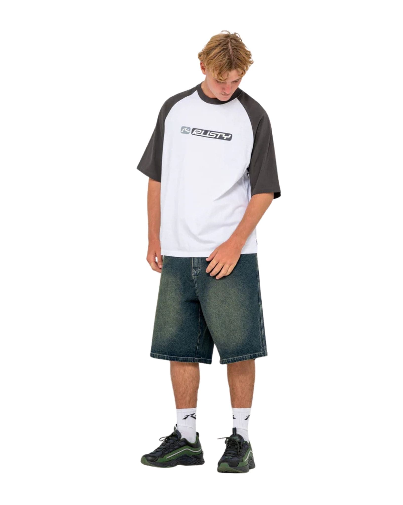 Rusty Bubble Raglan Short Sleeve Tee