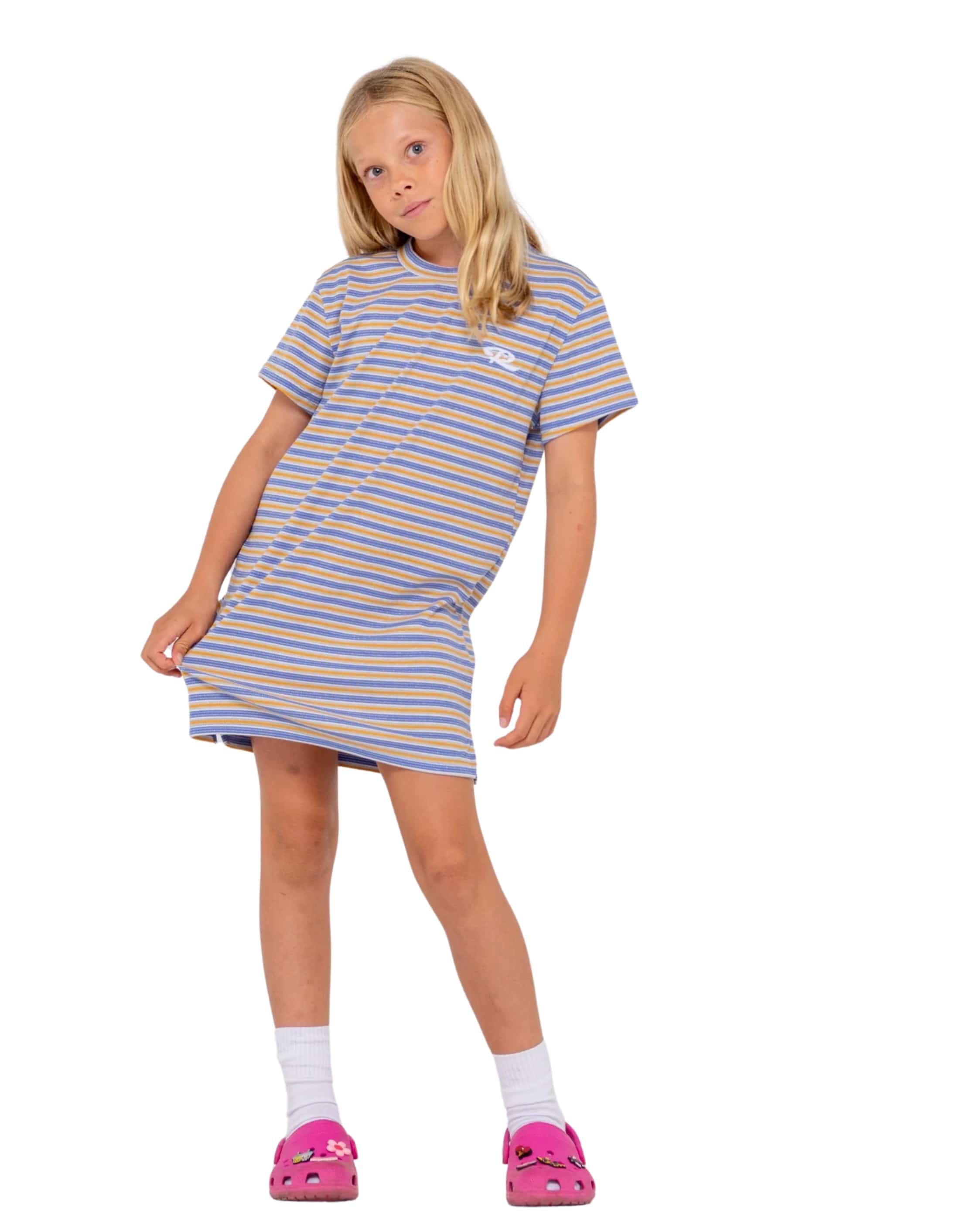 Rusty Camila Stripe T-Shirt Dress Girls