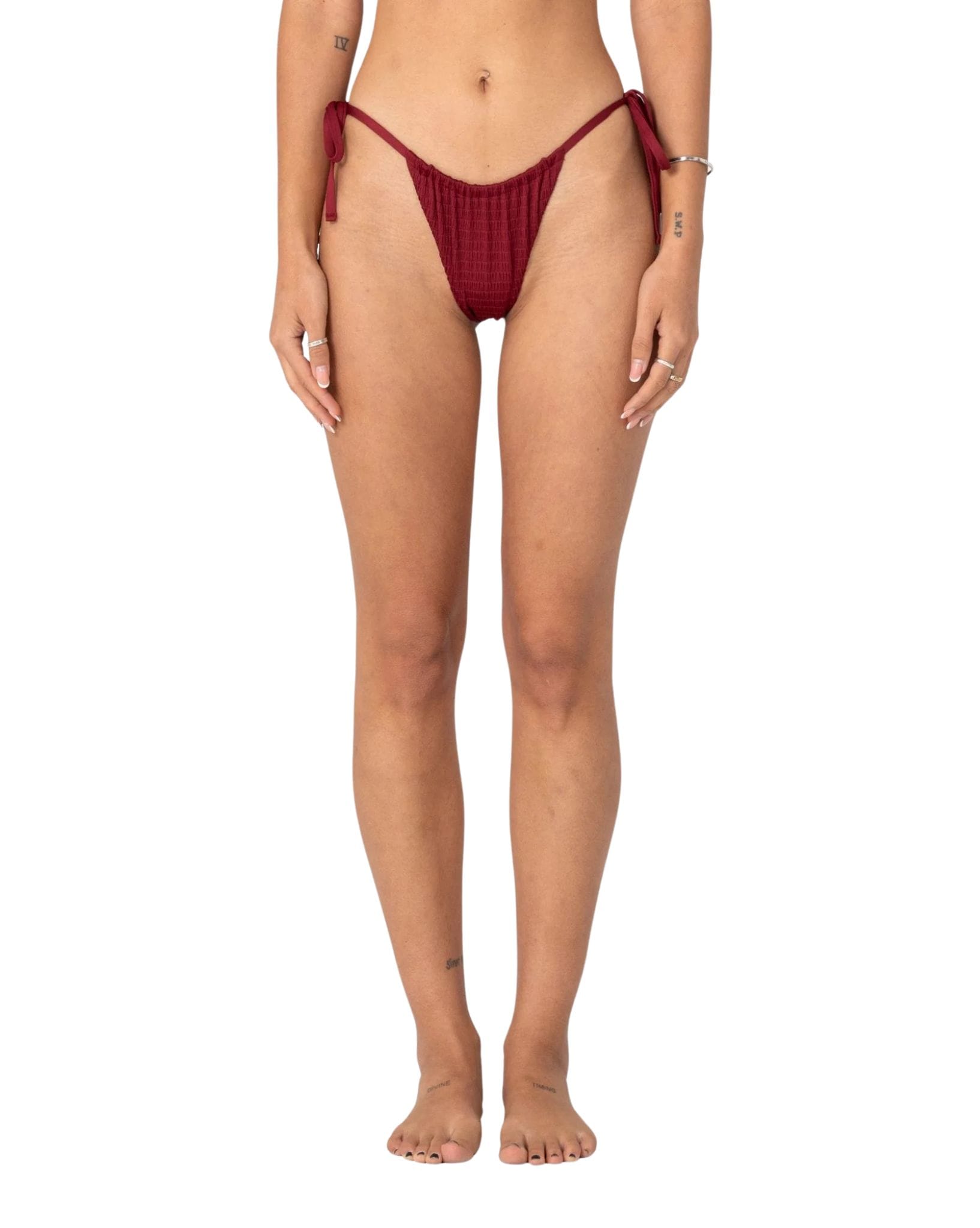 Rusty Cedar Cheeky Side Ties Bikini Bottom