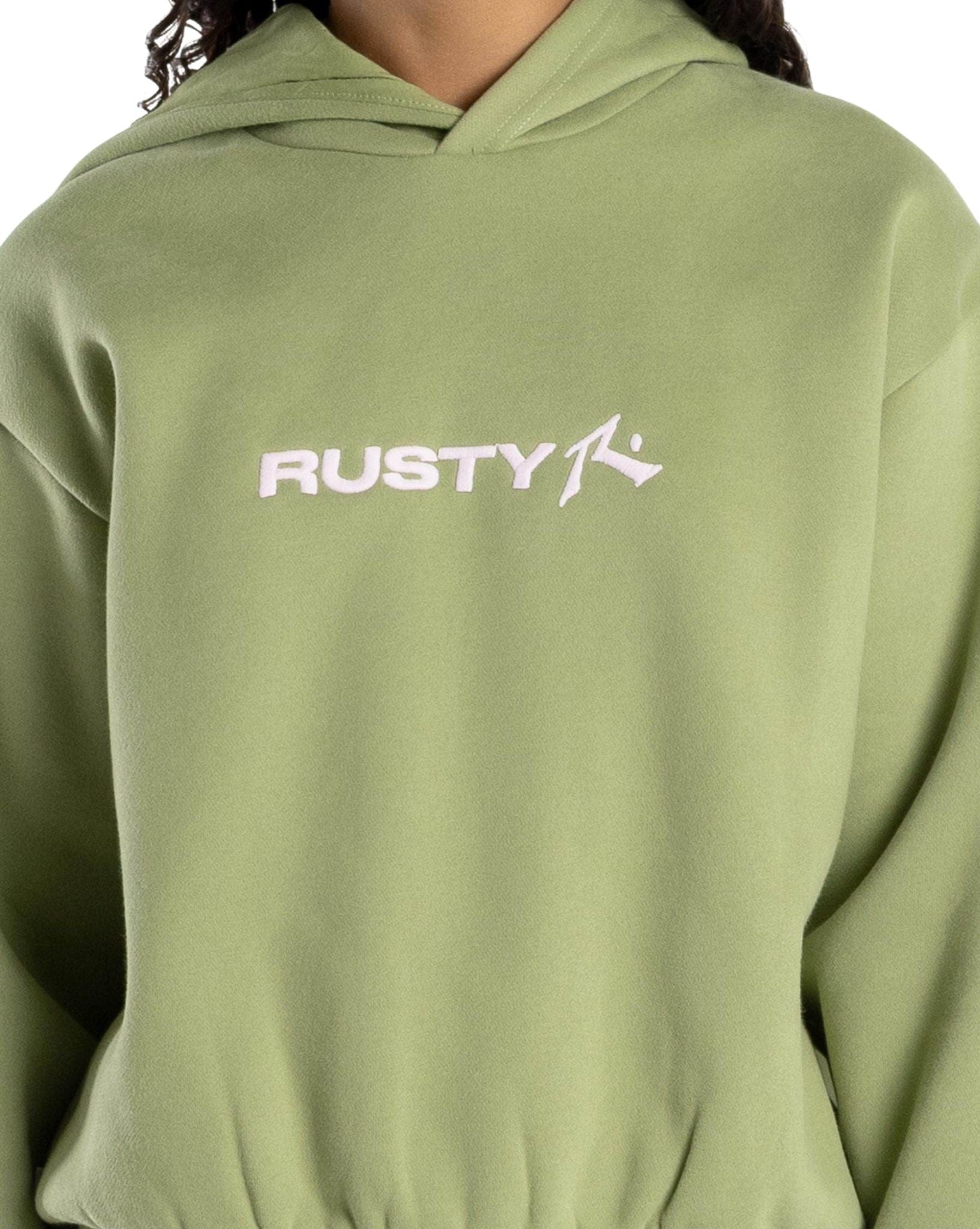 Rusty Essentials Hooded Fleece Girls - Shadow Army