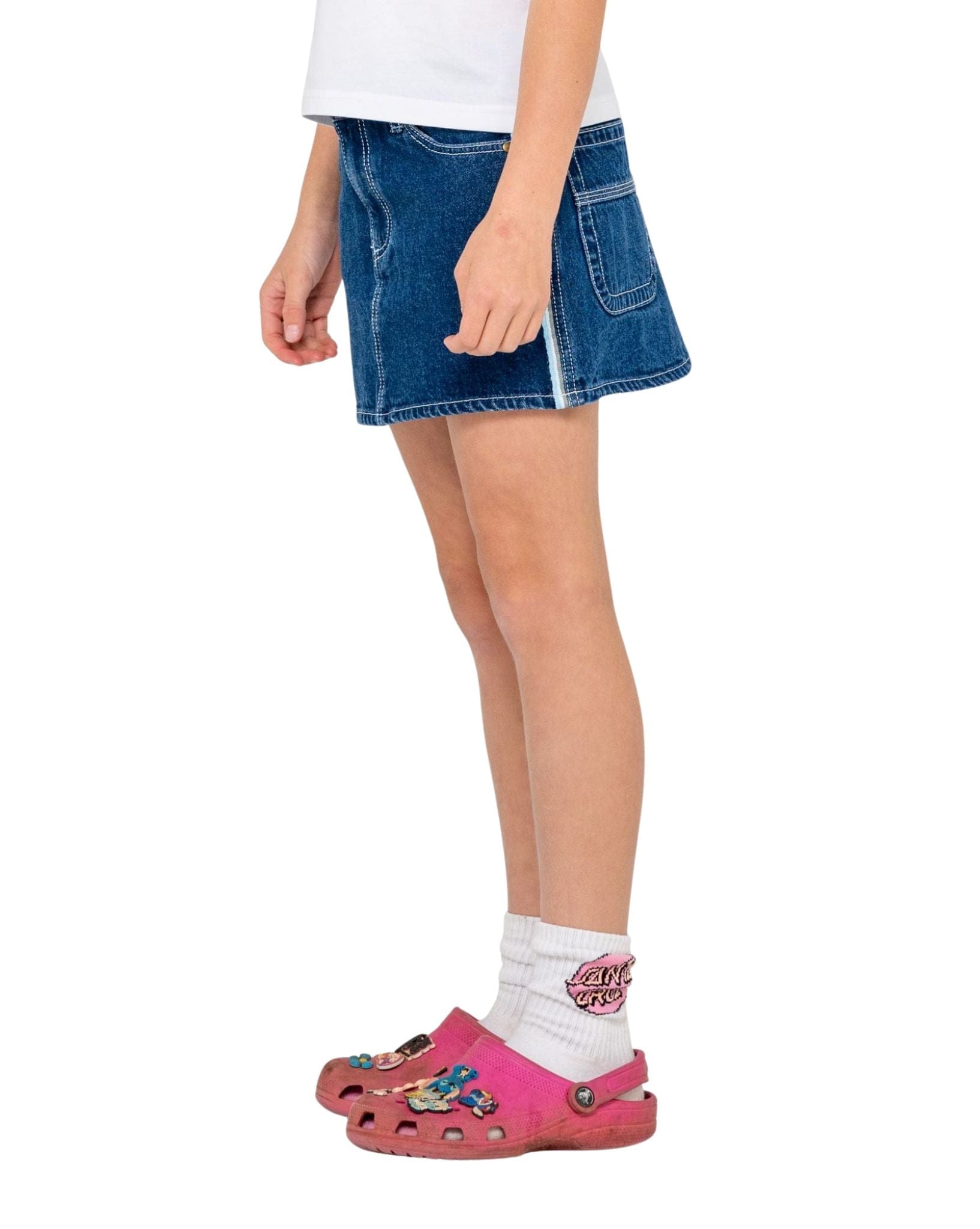 Rusty Flip Girl Mini Denim Skirt