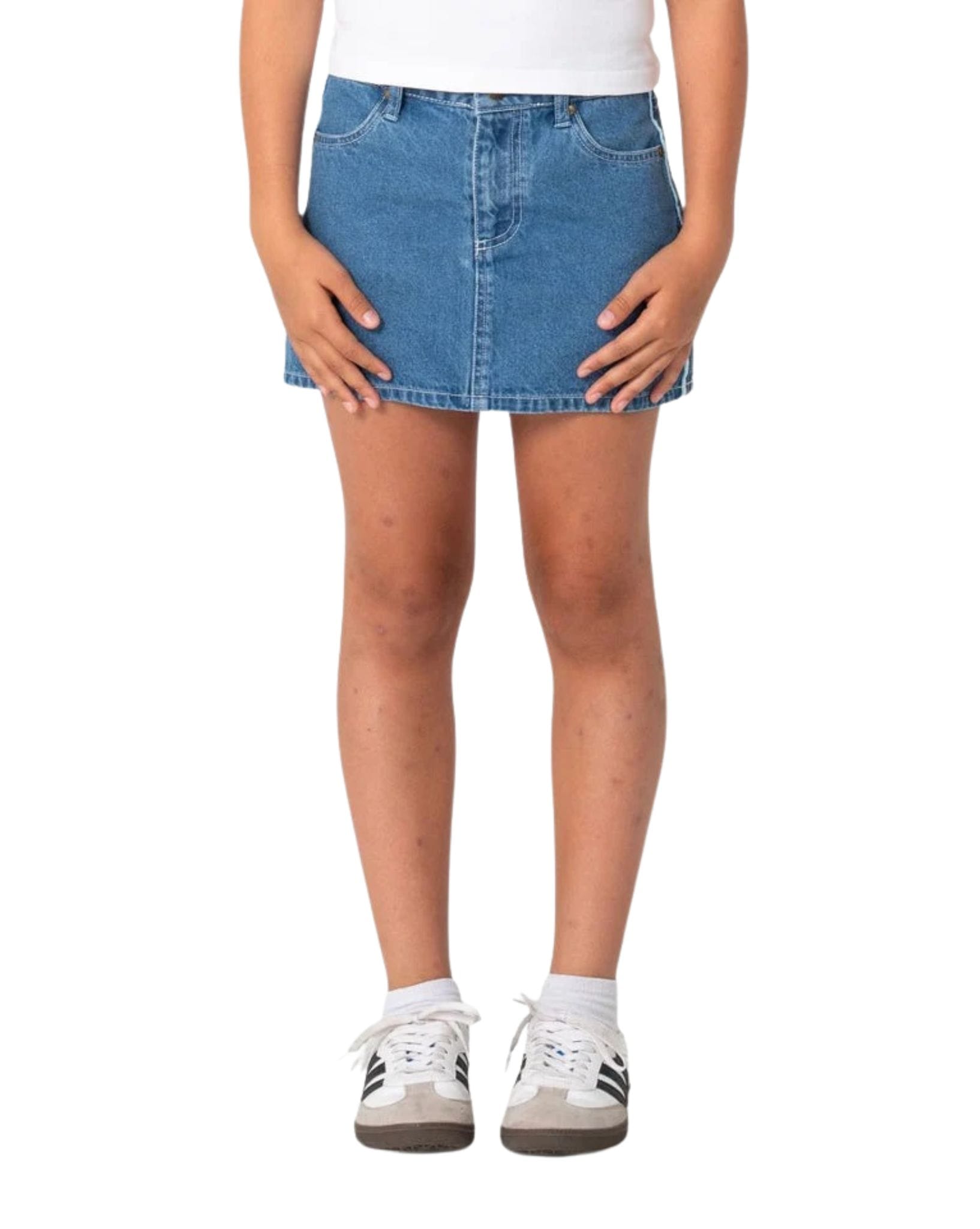 Rusty Flip Girl Mini Denim Skirt