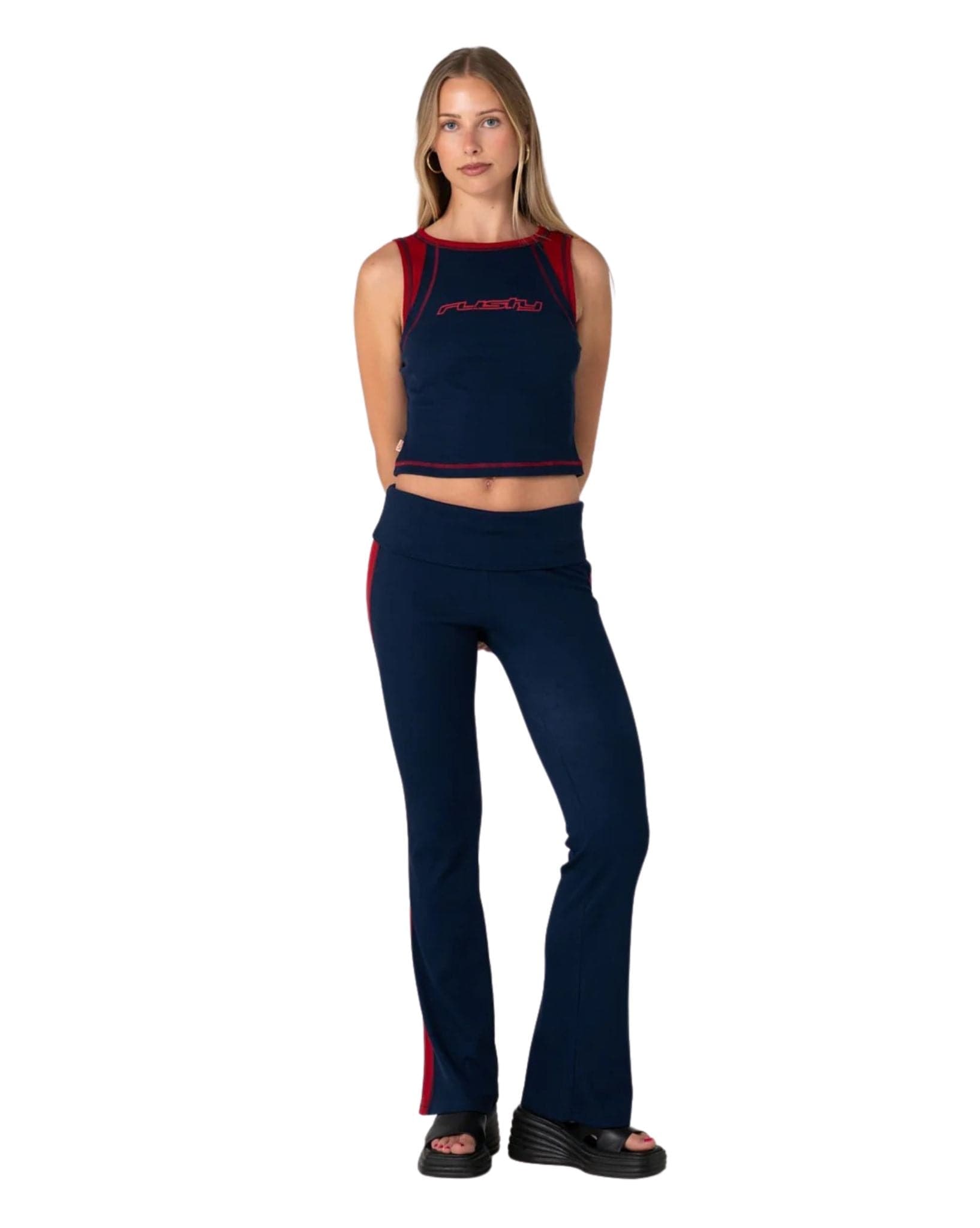 Rusty Hilton Low Rise Bootleg Rib Pant