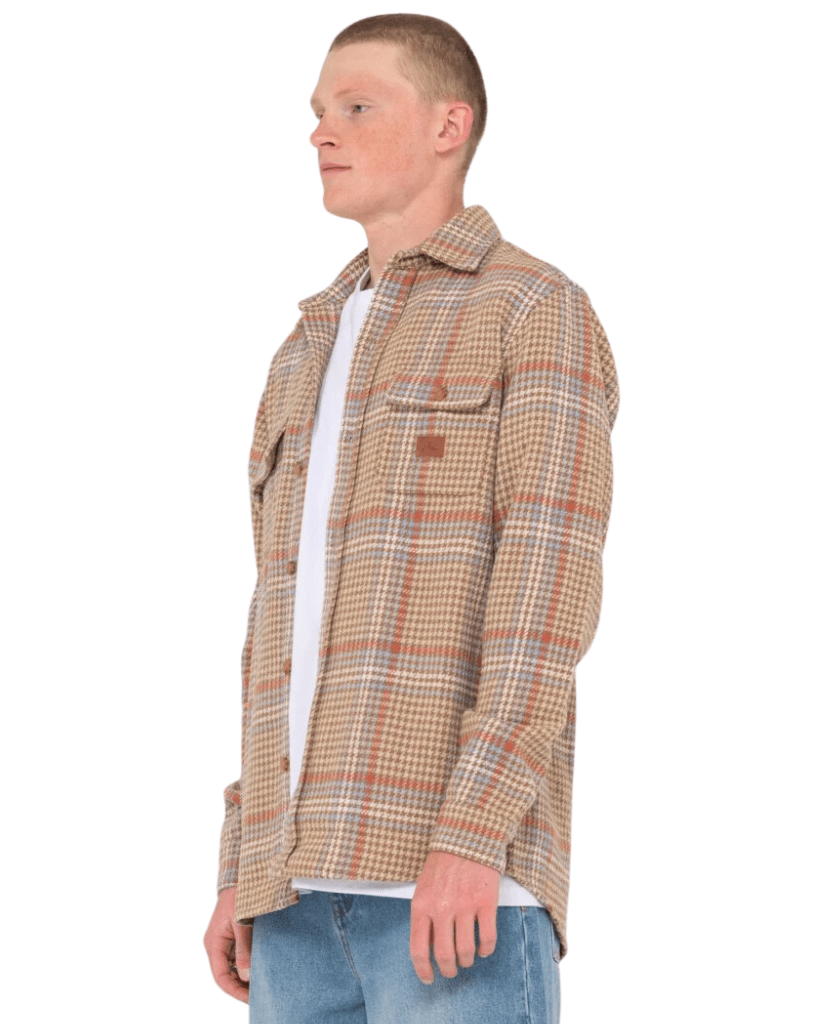 Rusty Houndstooth Overshirt