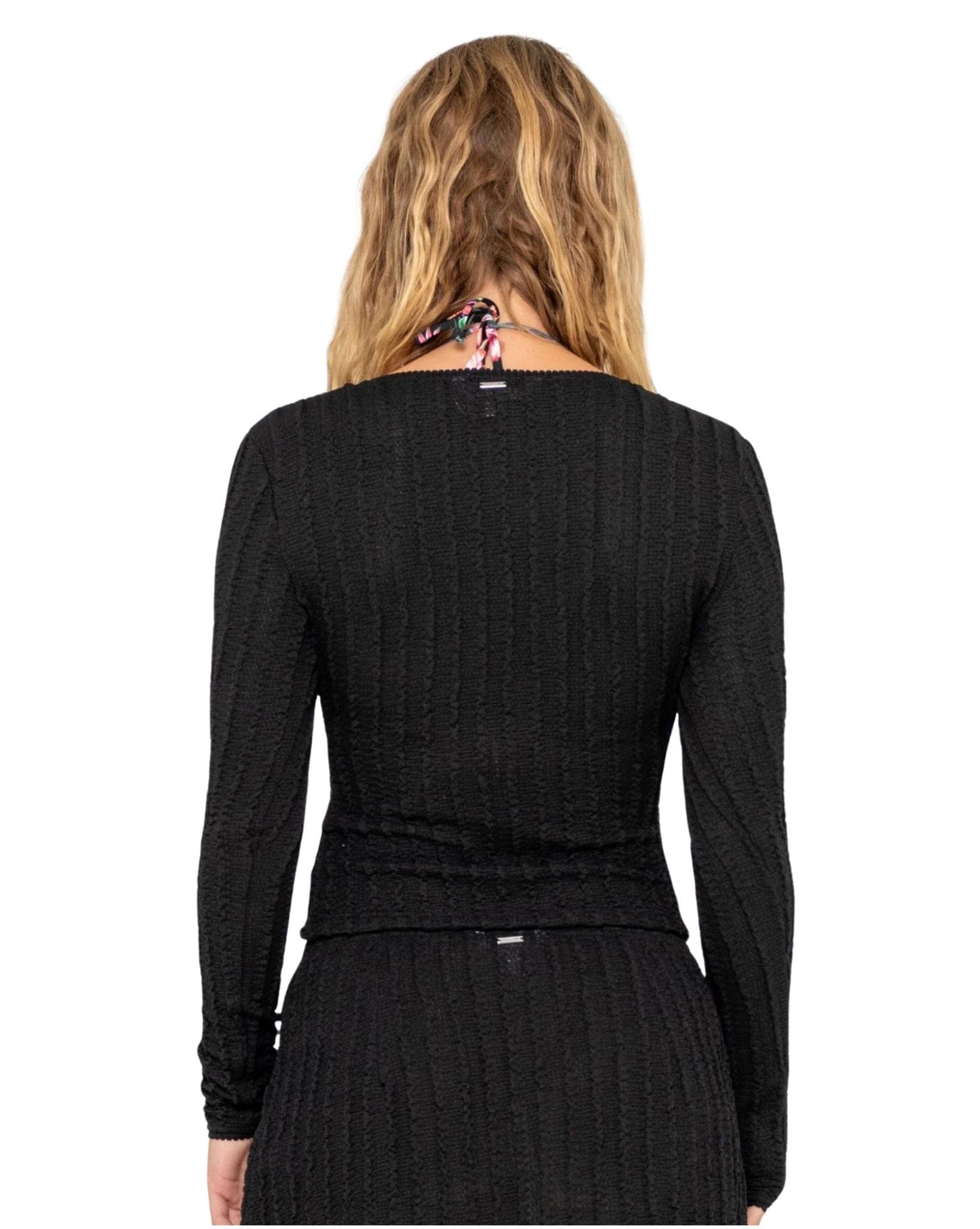 Rusty I Kissed A Pearl Lace Wrap L/S Top
